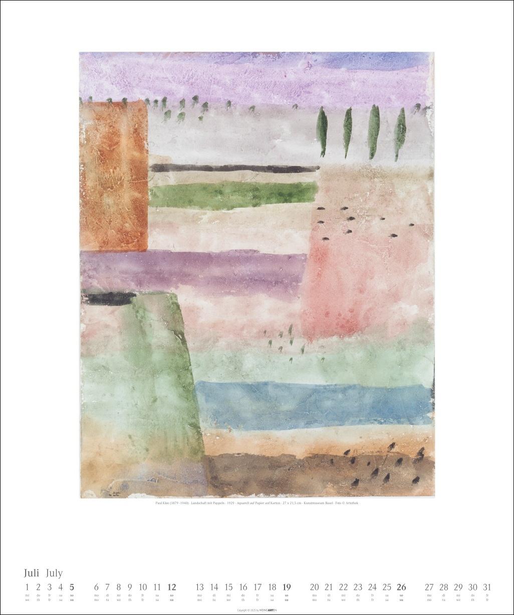 Beispielinhalt (Bild) Paul Klee Kalender 2026