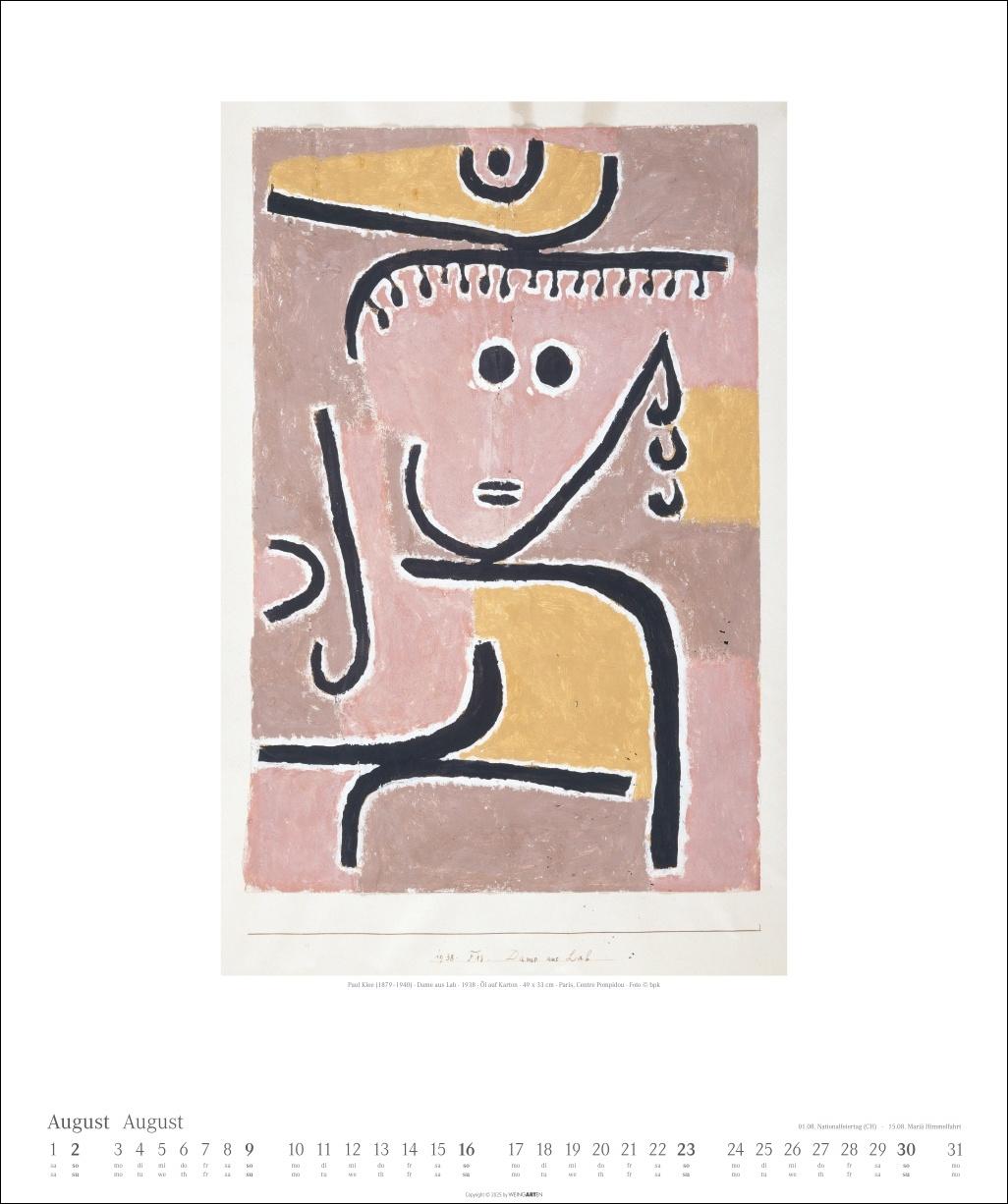 Beispielinhalt (Bild) Paul Klee Kalender 2026