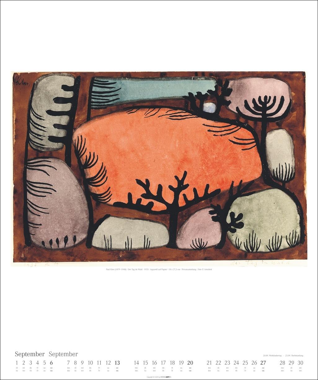Beispielinhalt (Bild) Paul Klee Kalender 2026