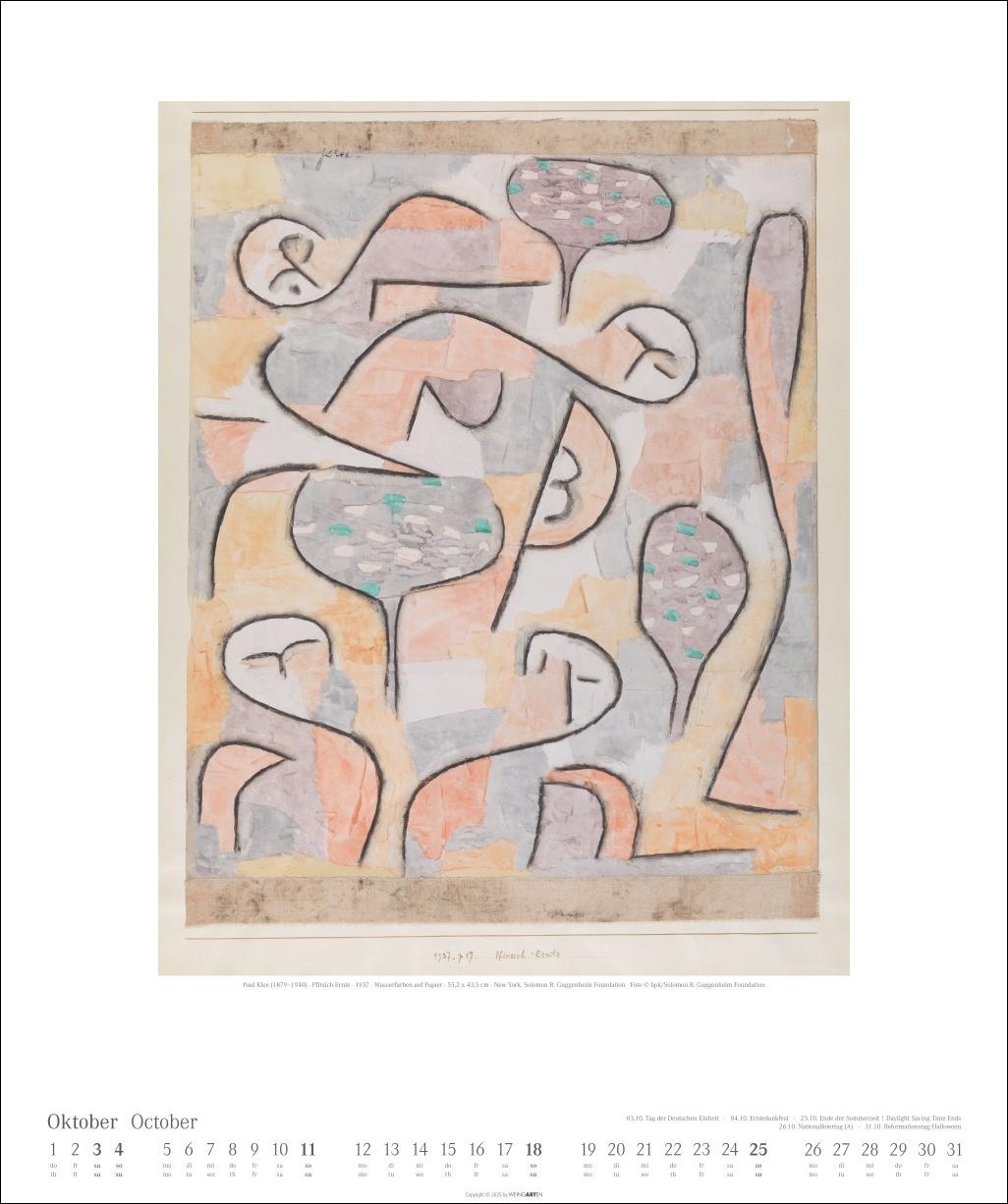 Beispielinhalt (Bild) Paul Klee Kalender 2026