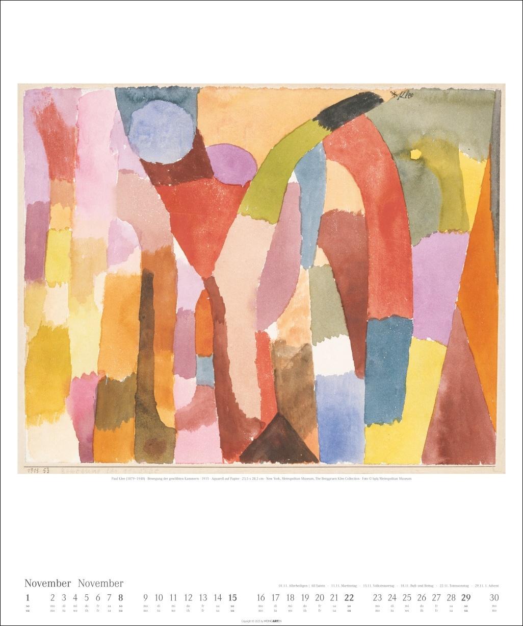 Beispielinhalt (Bild) Paul Klee Kalender 2026