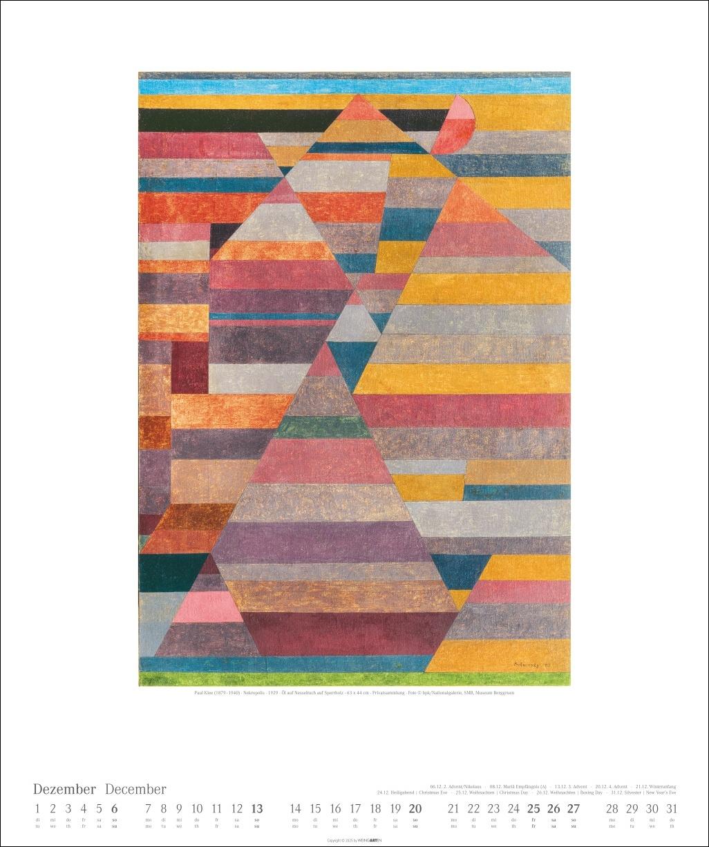 Beispielinhalt (Bild) Paul Klee Kalender 2026