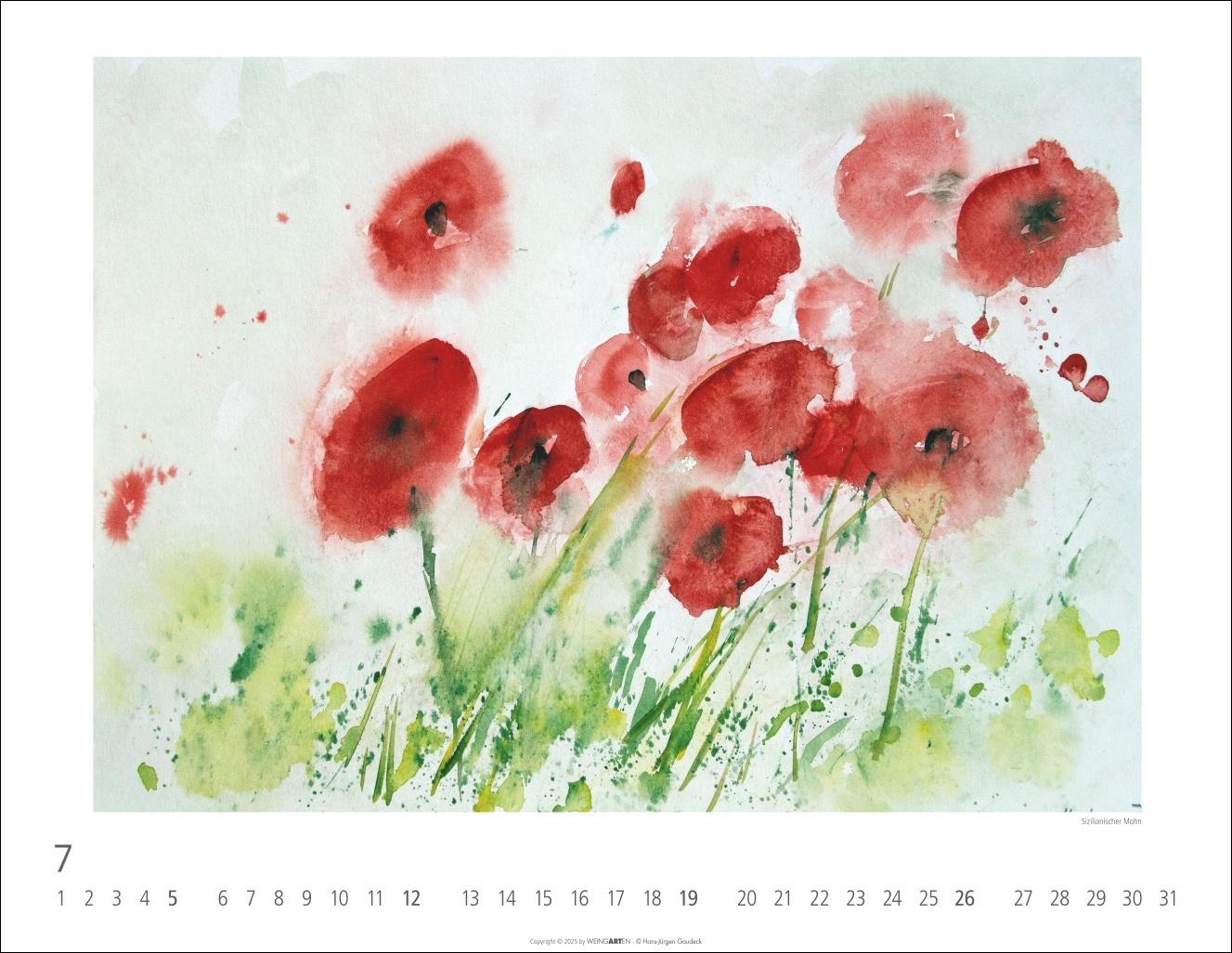 Beispielinhalt (Bild) Zwischen Himmel und Erde Kalender 2026 - Aquarelle von Hans-Jürgen Gaudeck
