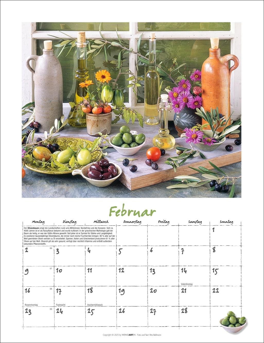 Beispielinhalt (Bild) Augenschmaus Kalender 2026 - Gewürze und Kräuter rund ums Jahr