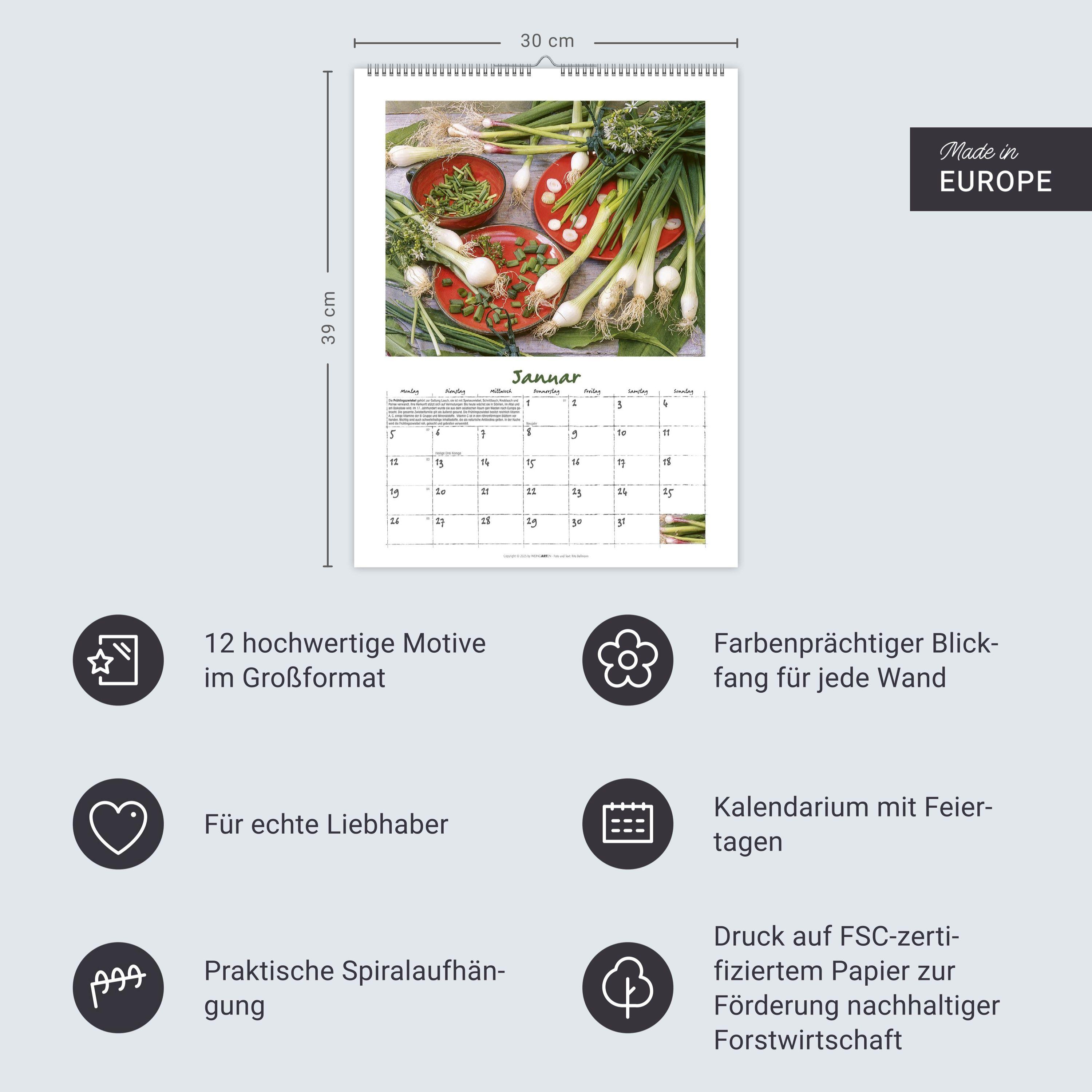 Beispielinhalt (Bild) Augenschmaus Kalender 2026 - Gewürze und Kräuter rund ums Jahr