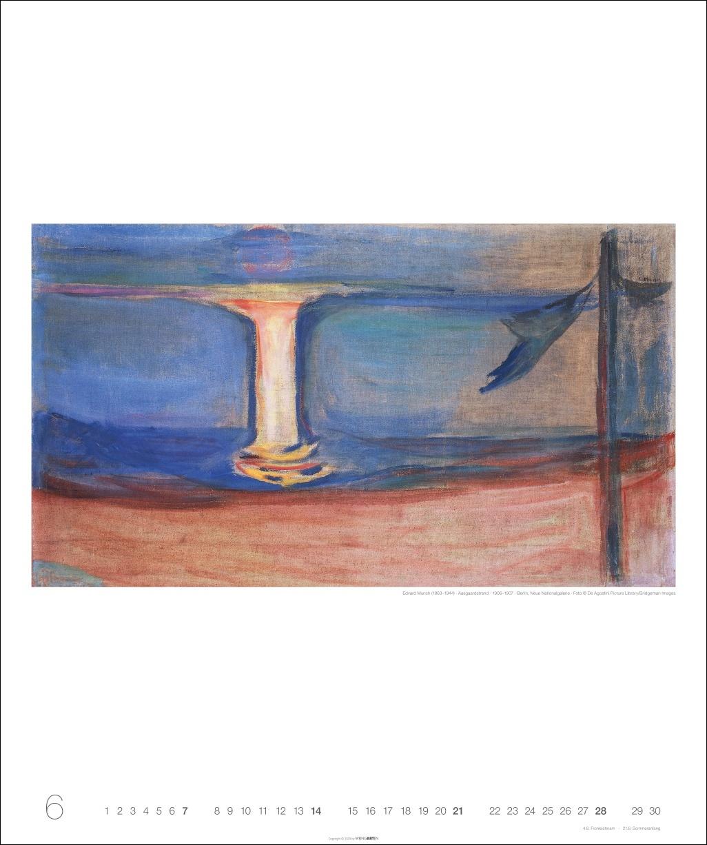 Beispielinhalt (Bild) Edvard Munch Edition Kalender 2026