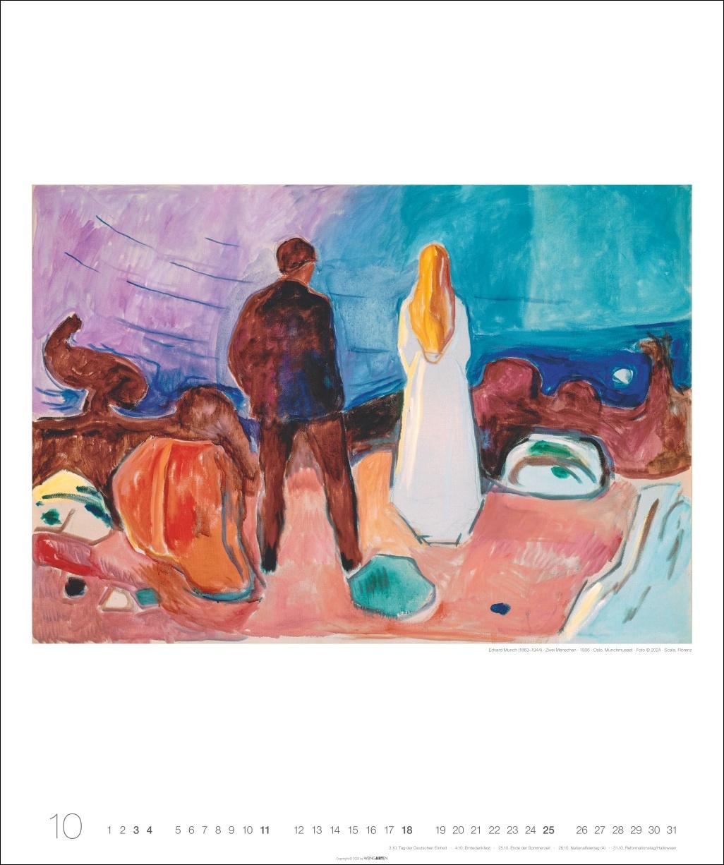 Beispielinhalt (Bild) Edvard Munch Edition Kalender 2026