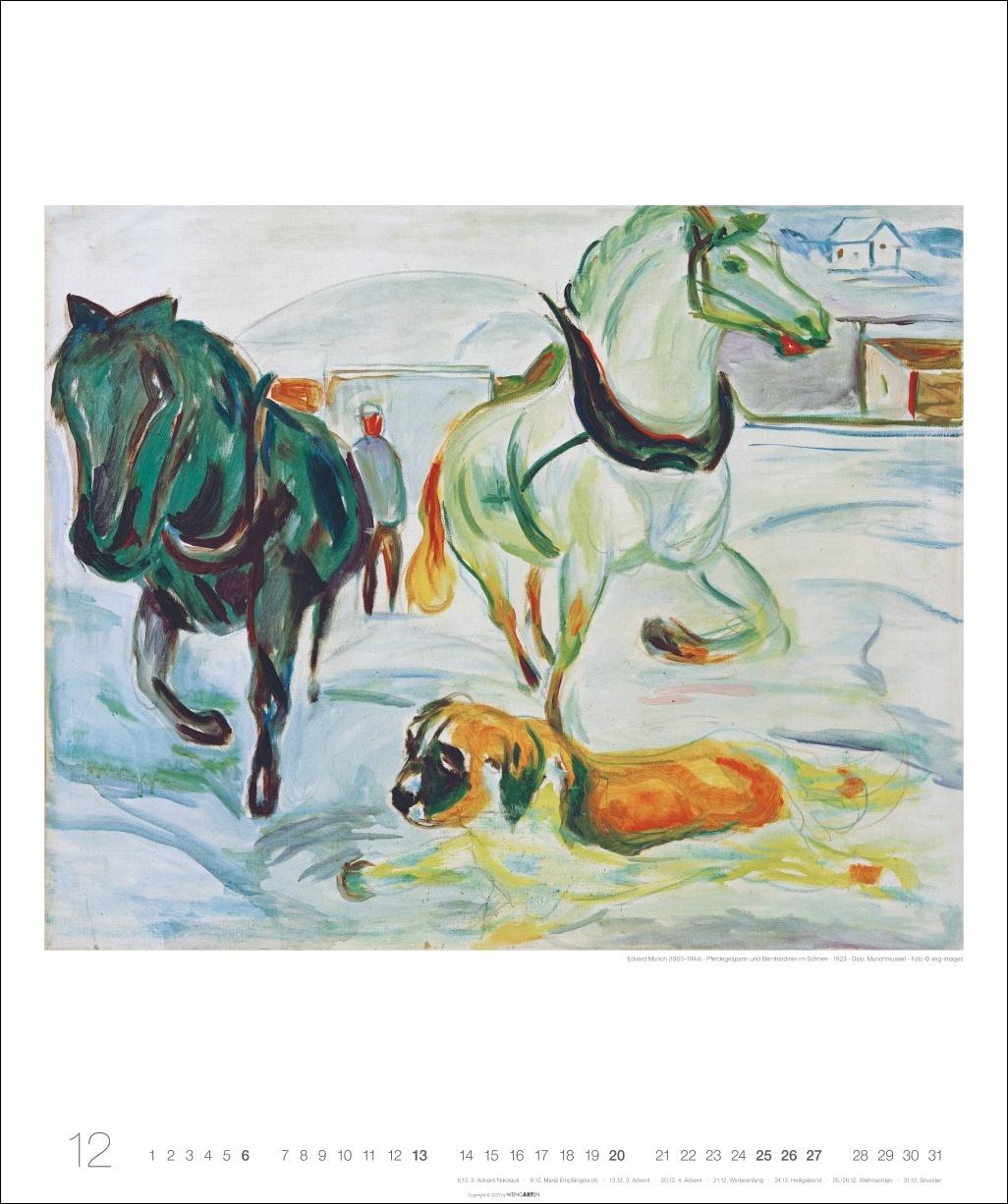 Beispielinhalt (Bild) Edvard Munch Edition Kalender 2026
