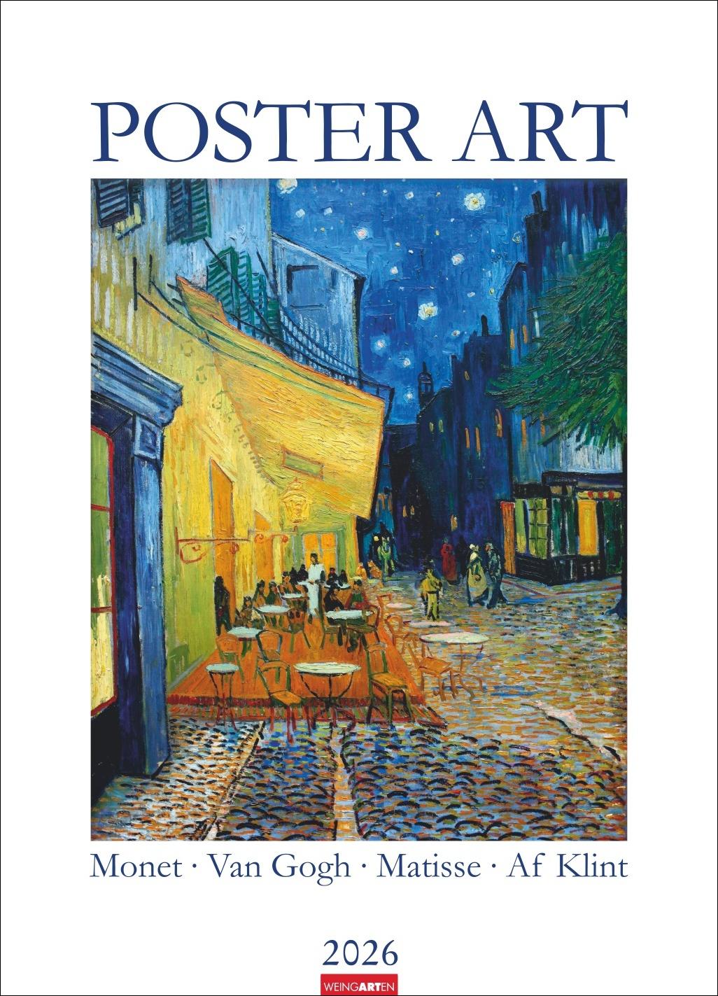 Vorderes Coverbild Poster Art Kalender 2026 - Monet, Van Gogh, Matisse, Kandinsky