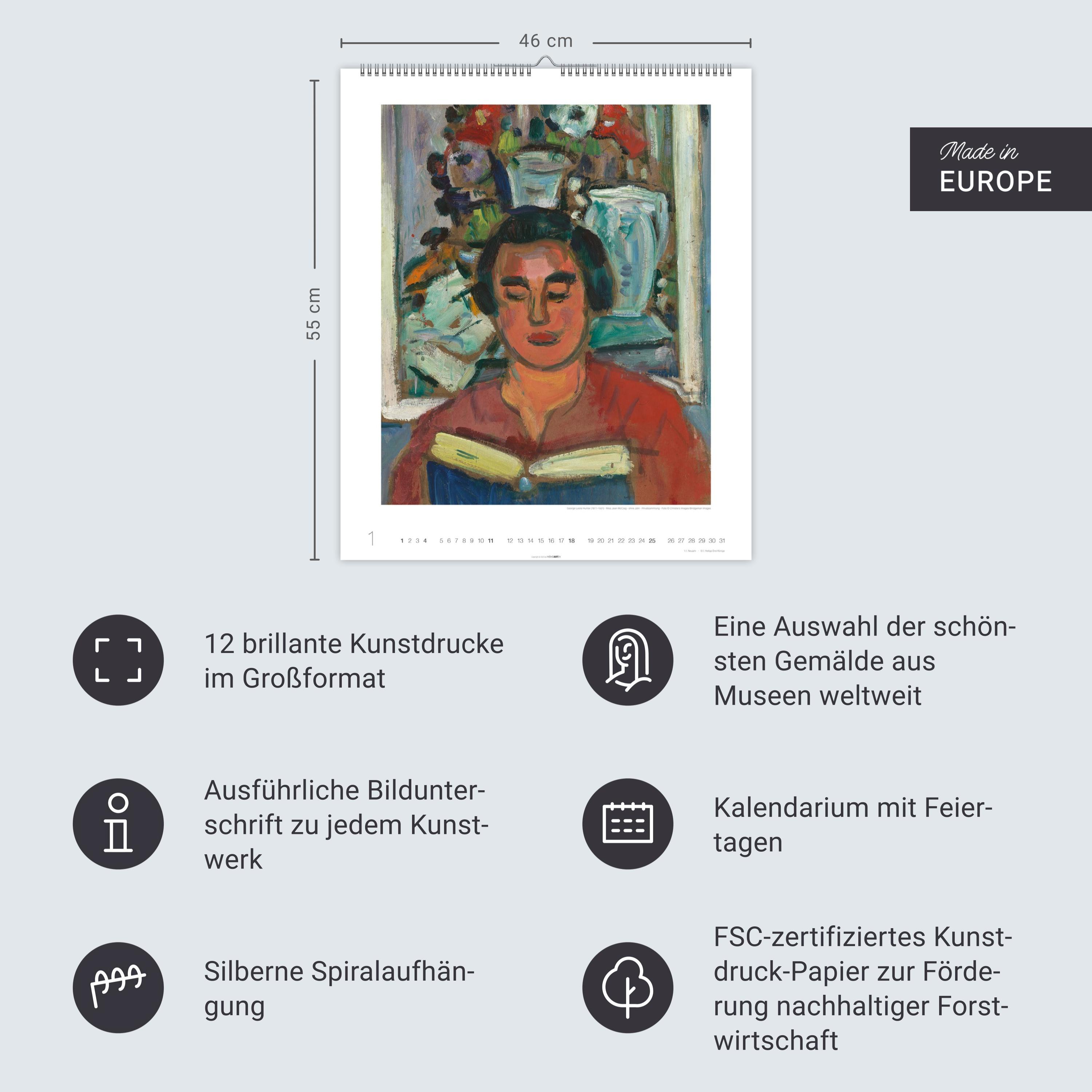 Beispielinhalt (Bild) Lesende Frauen Edition Kalender 2026