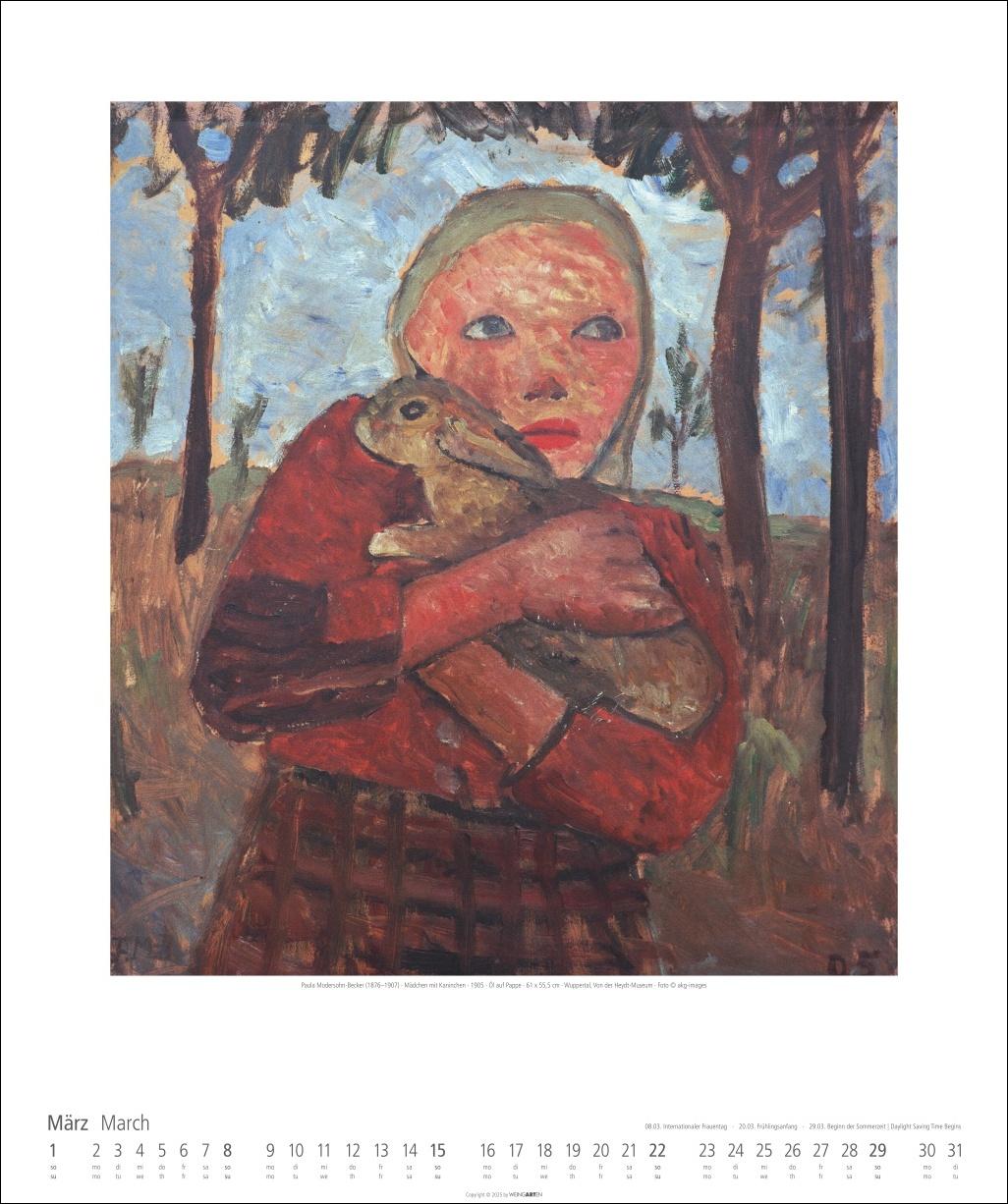 Beispielinhalt (Bild) Paula Modersohn-Becker Kalender 2026