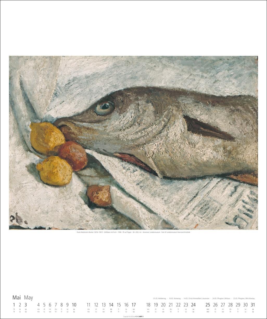 Beispielinhalt (Bild) Paula Modersohn-Becker Kalender 2026