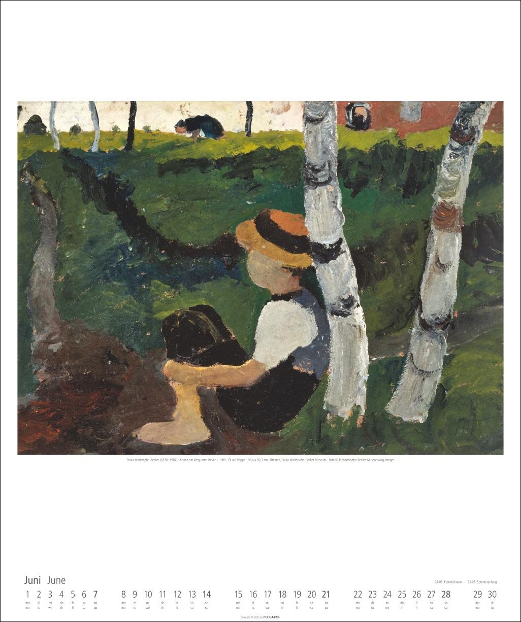 Beispielinhalt (Bild) Paula Modersohn-Becker Kalender 2026