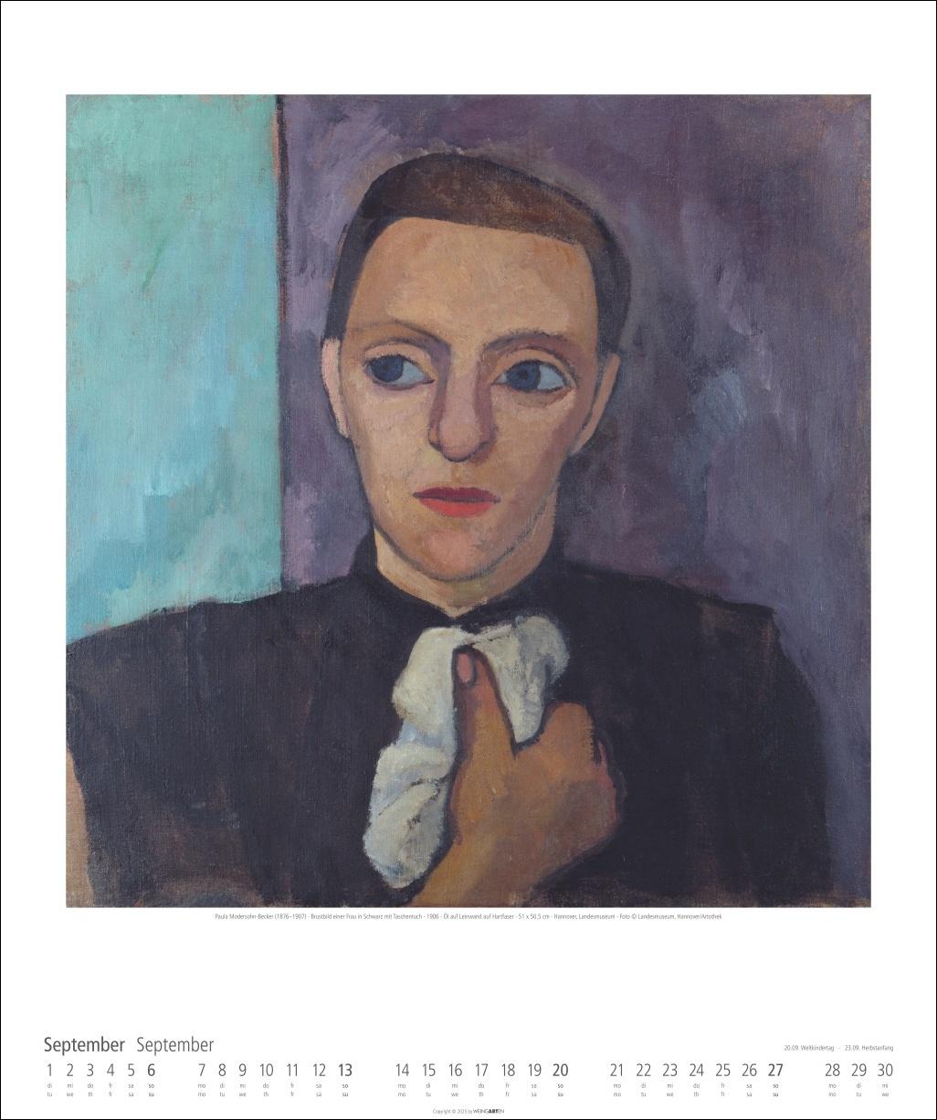 Beispielinhalt (Bild) Paula Modersohn-Becker Kalender 2026