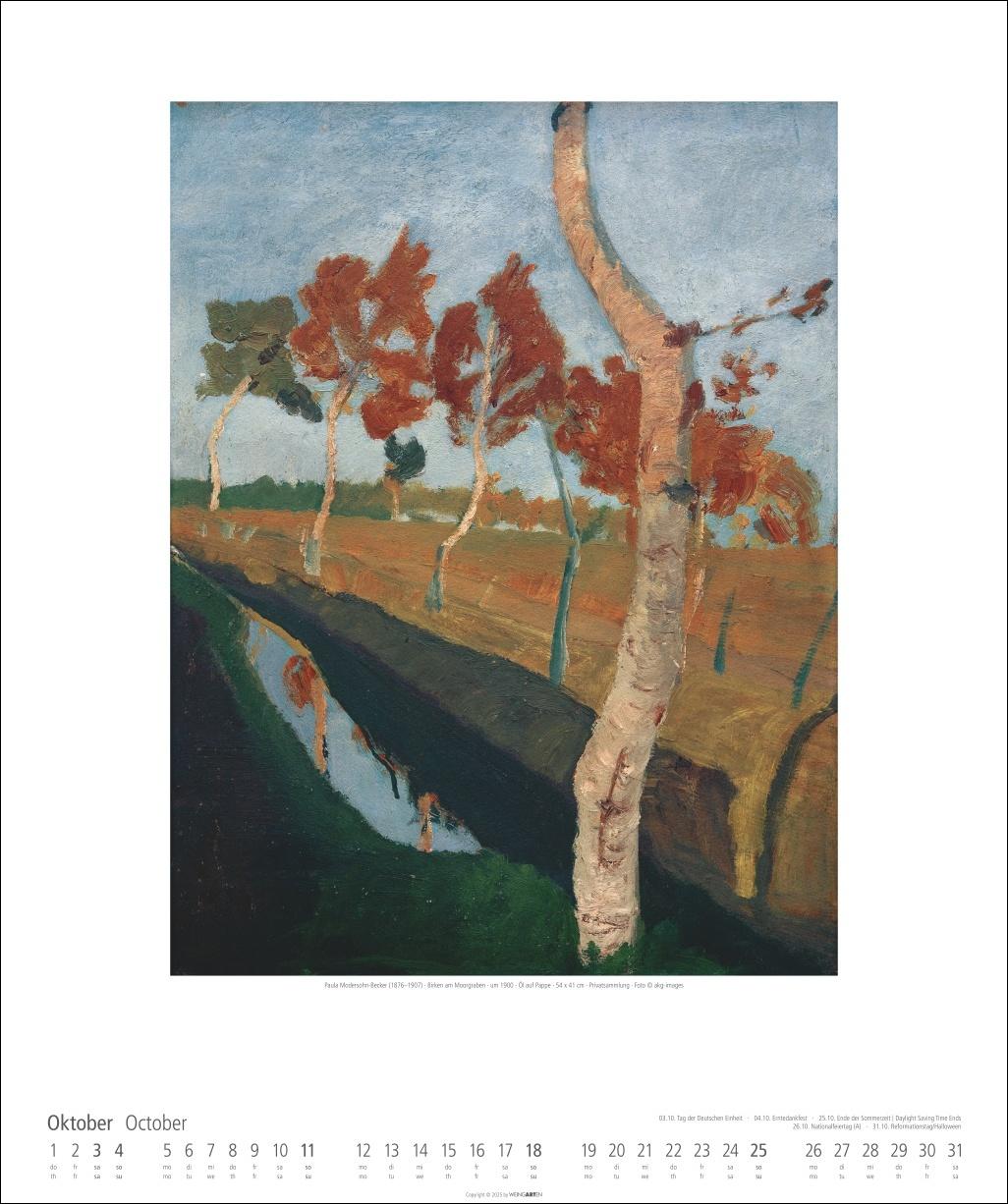 Beispielinhalt (Bild) Paula Modersohn-Becker Kalender 2026