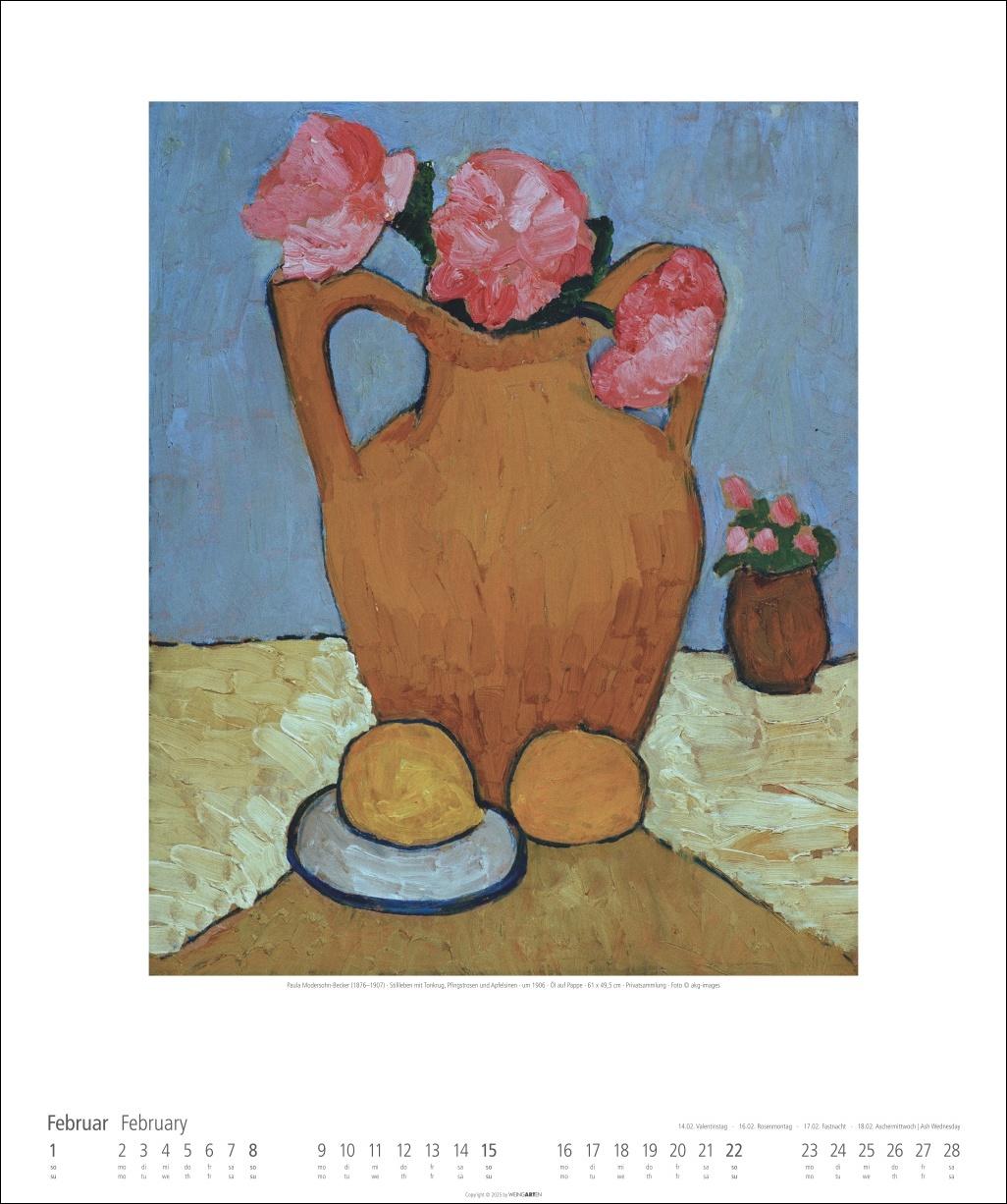 Beispielinhalt (Bild) Paula Modersohn-Becker Kalender 2026