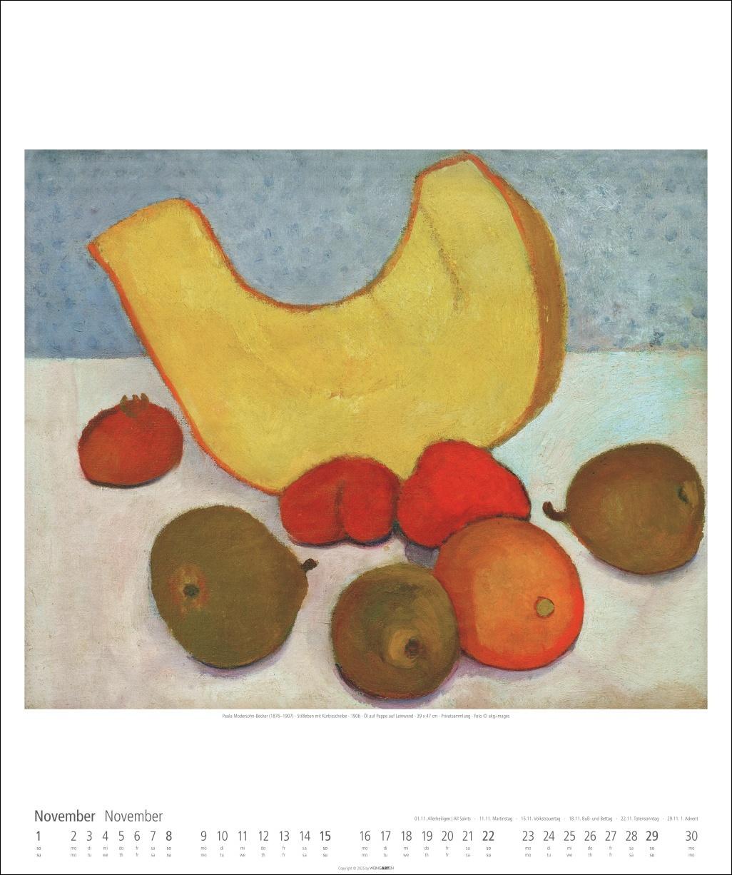 Beispielinhalt (Bild) Paula Modersohn-Becker Kalender 2026
