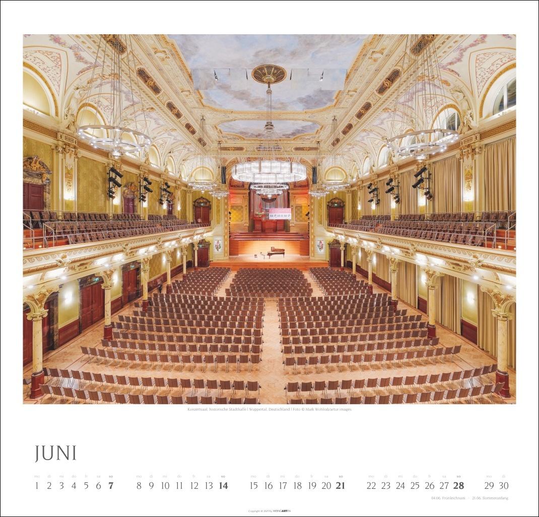 Beispielinhalt (Bild) Die schönsten Konzertsäle Kalender 2026