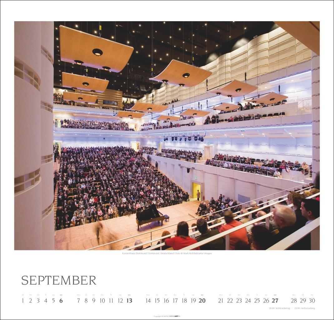 Beispielinhalt (Bild) Die schönsten Konzertsäle Kalender 2026