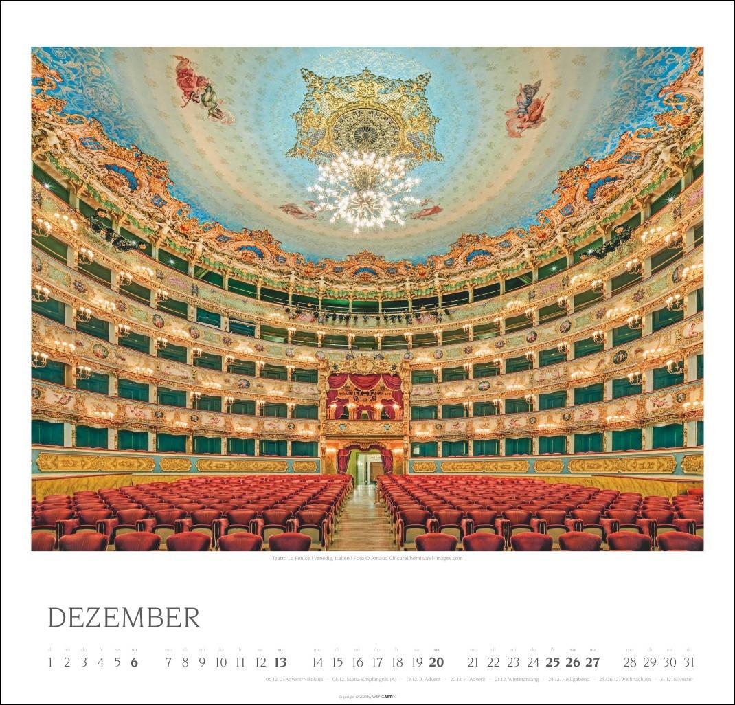 Beispielinhalt (Bild) Die schönsten Konzertsäle Kalender 2026