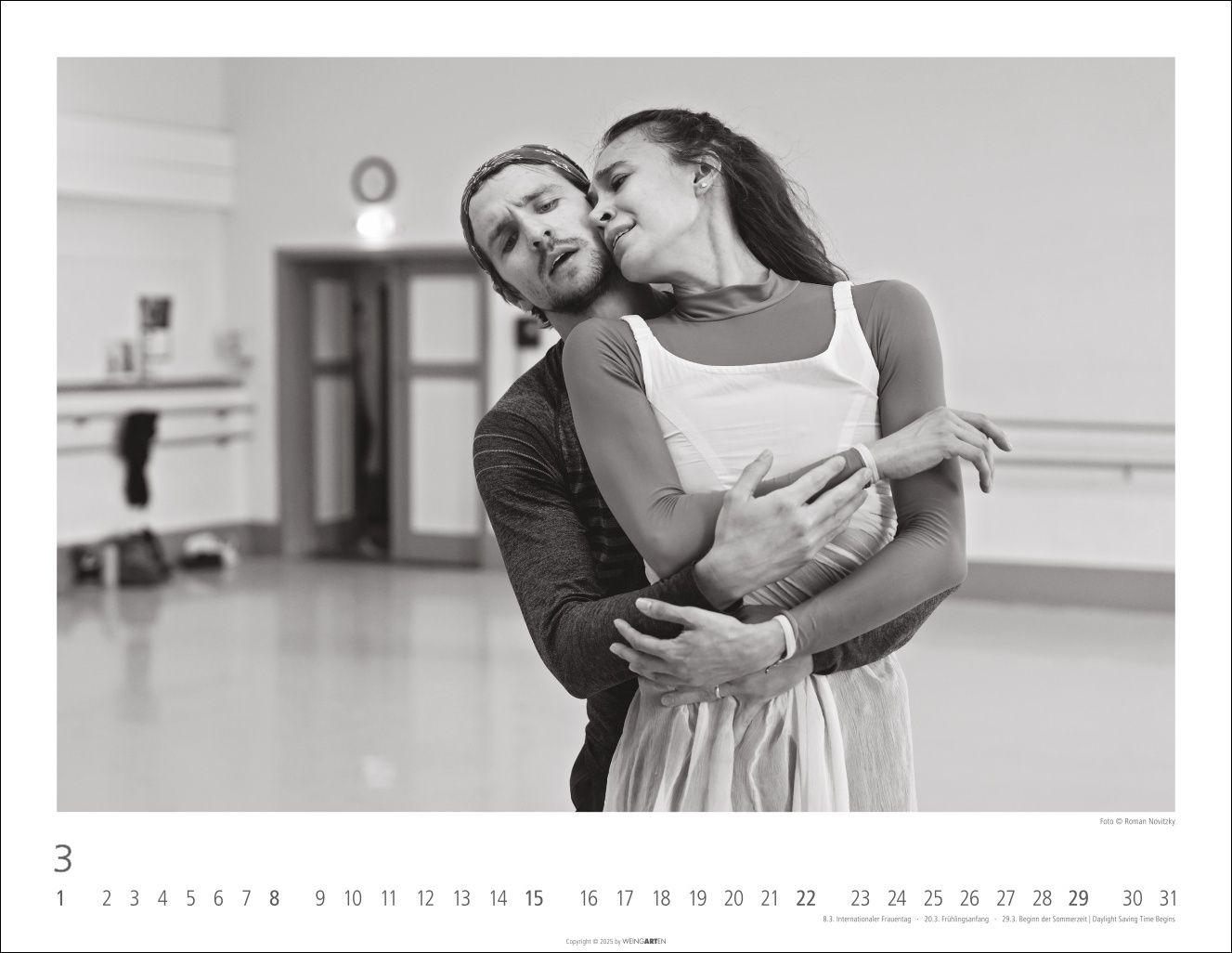 Beispielinhalt (Bild) Ballettsaal - Stuttgarter Ballett Kalender 2026