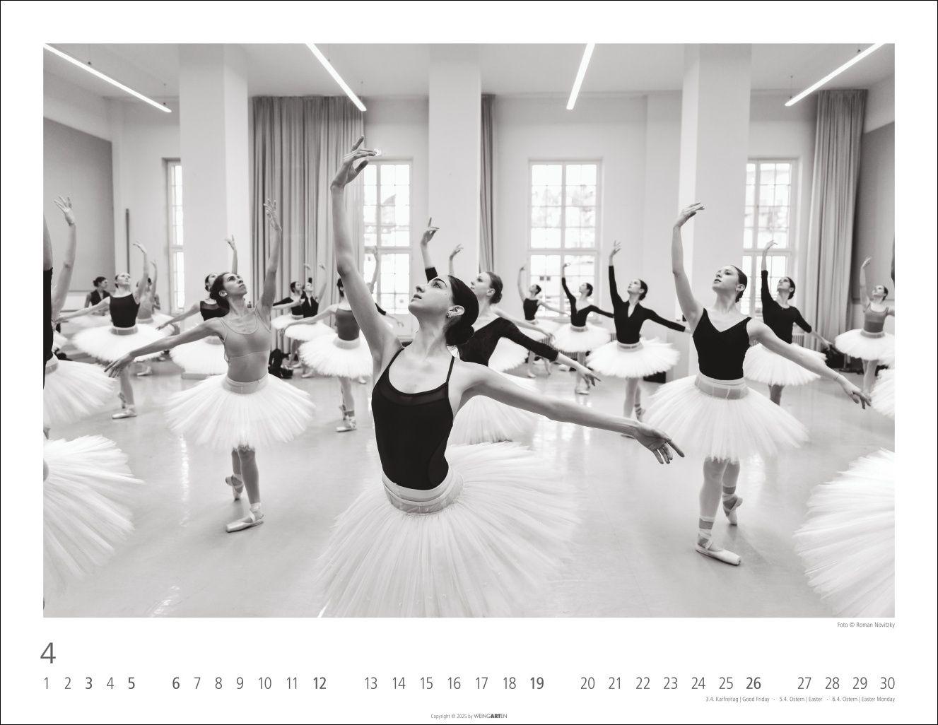 Beispielinhalt (Bild) Ballettsaal - Stuttgarter Ballett Kalender 2026