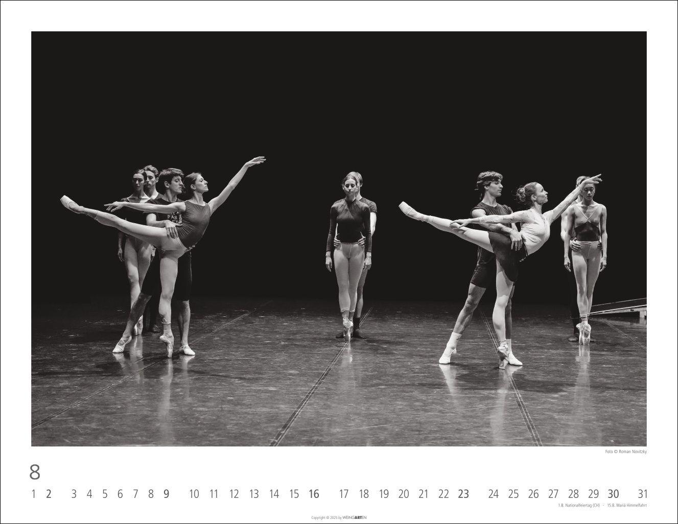 Beispielinhalt (Bild) Ballettsaal - Stuttgarter Ballett Kalender 2026