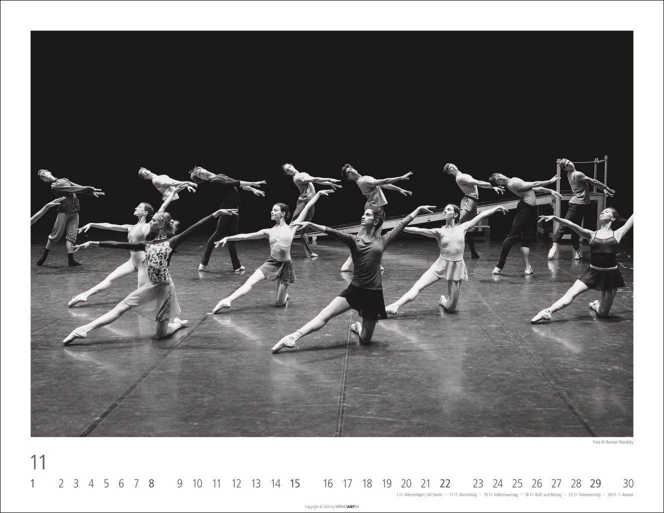 Beispielinhalt (Bild) Ballettsaal - Stuttgarter Ballett Kalender 2026
