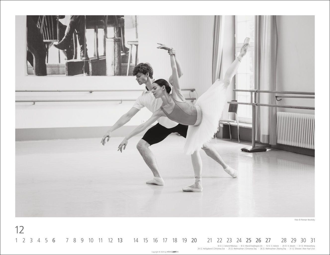 Beispielinhalt (Bild) Ballettsaal - Stuttgarter Ballett Kalender 2026