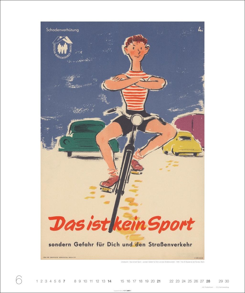 Beispielinhalt (Bild) DDR-Plakate Edition Kalender 2026