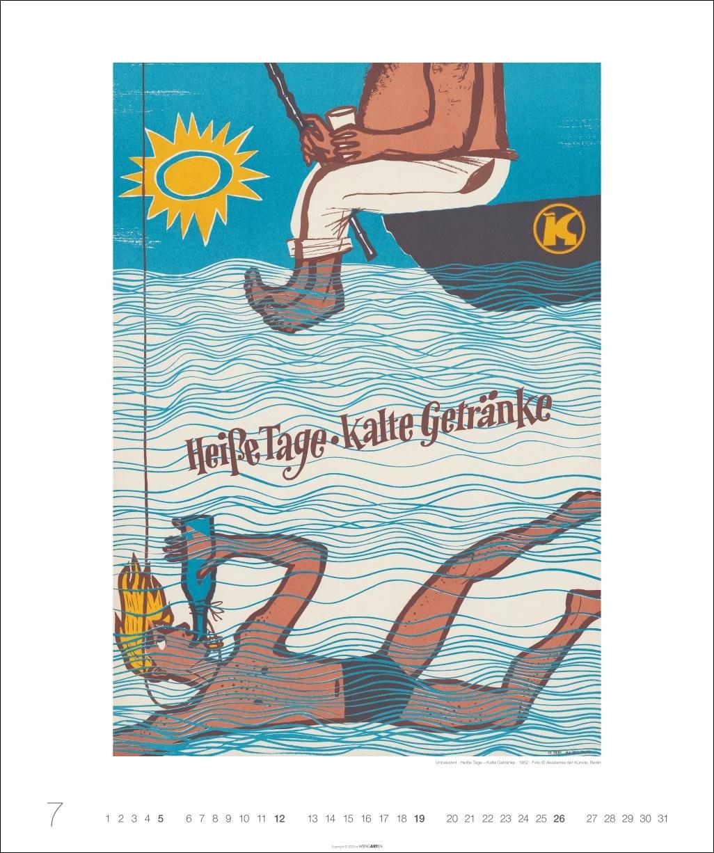 Beispielinhalt (Bild) DDR-Plakate Edition Kalender 2026