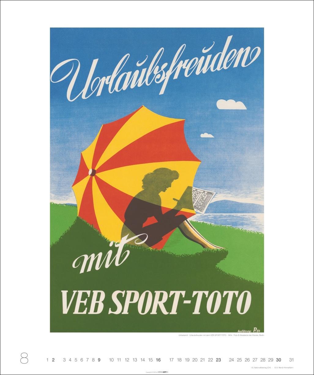 Beispielinhalt (Bild) DDR-Plakate Edition Kalender 2026