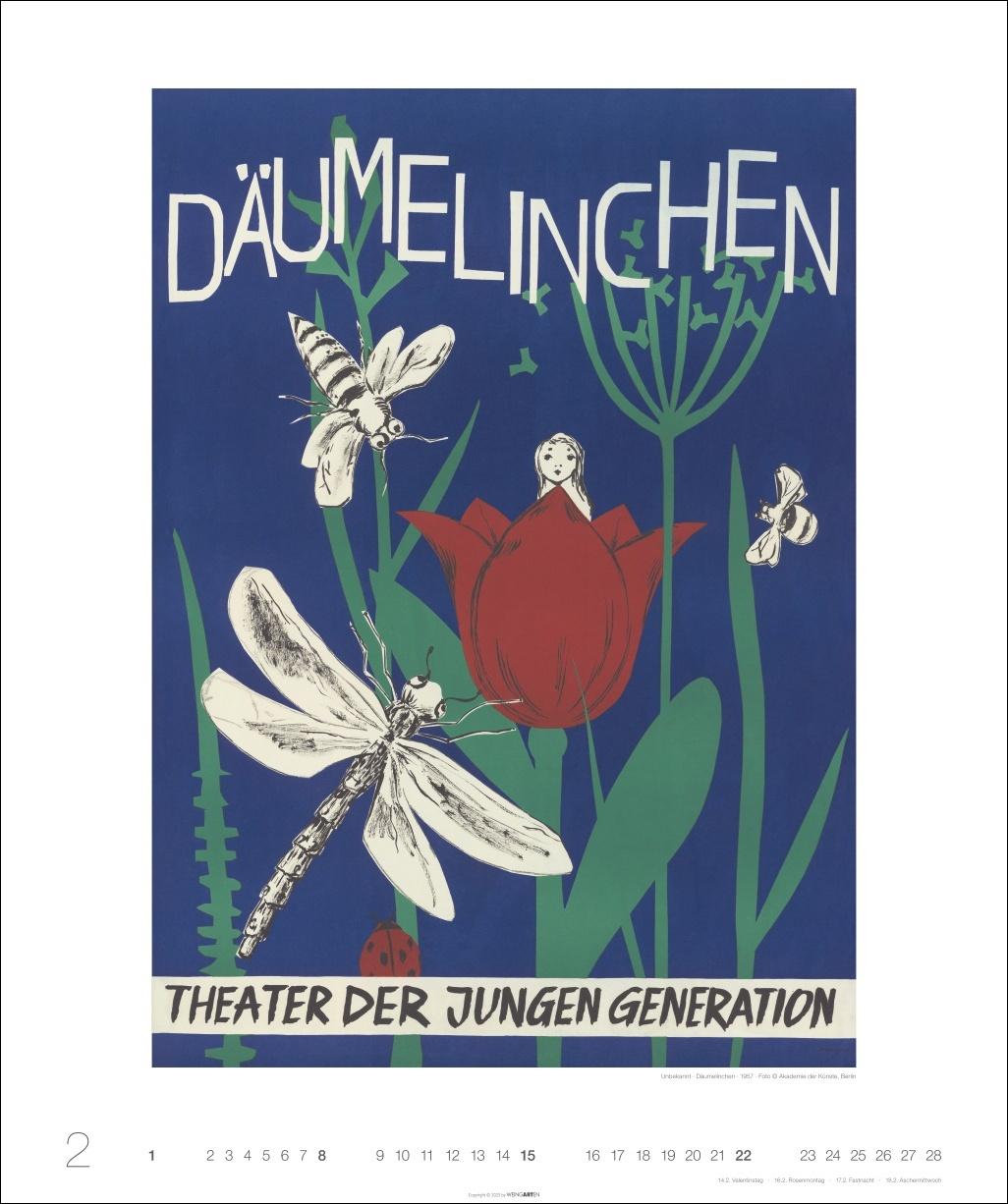 Beispielinhalt (Bild) DDR-Plakate Edition Kalender 2026