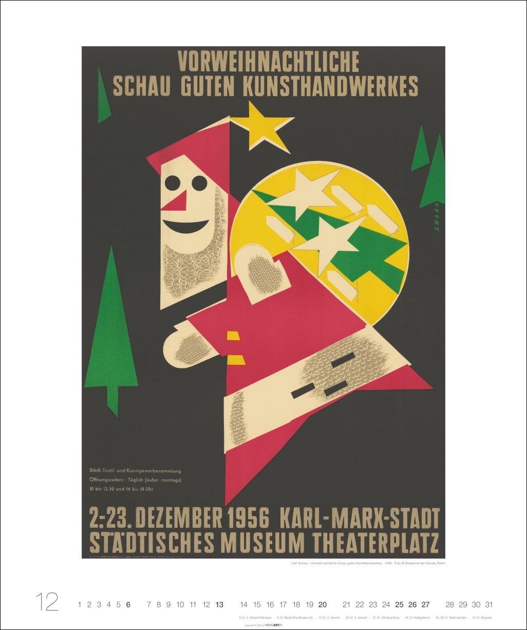 Beispielinhalt (Bild) DDR-Plakate Edition Kalender 2026