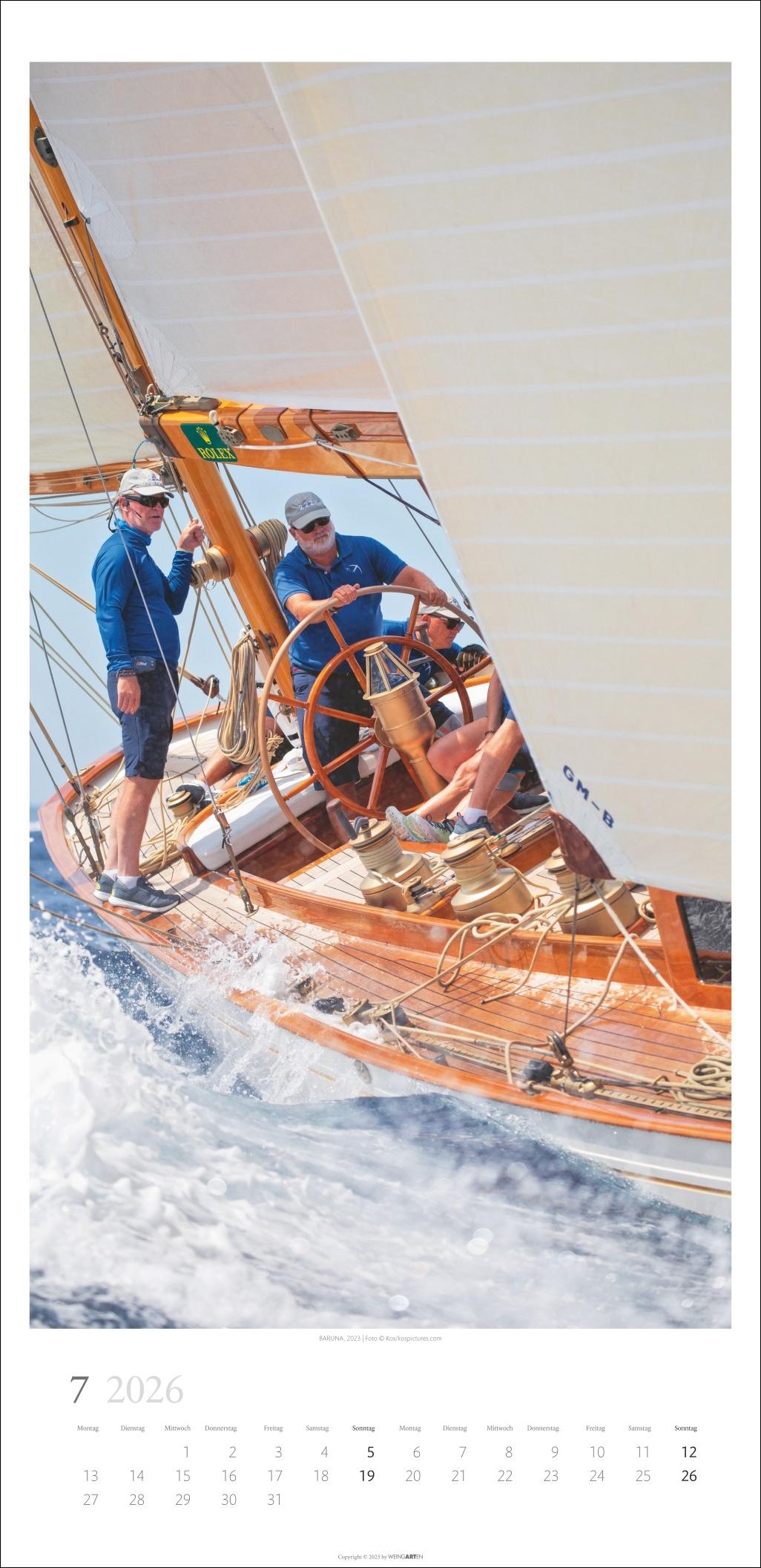 Beispielinhalt (Bild) Under Sail Kalender 2026