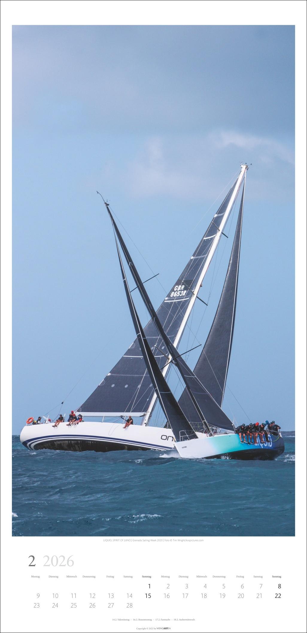 Beispielinhalt (Bild) Under Sail Kalender 2026