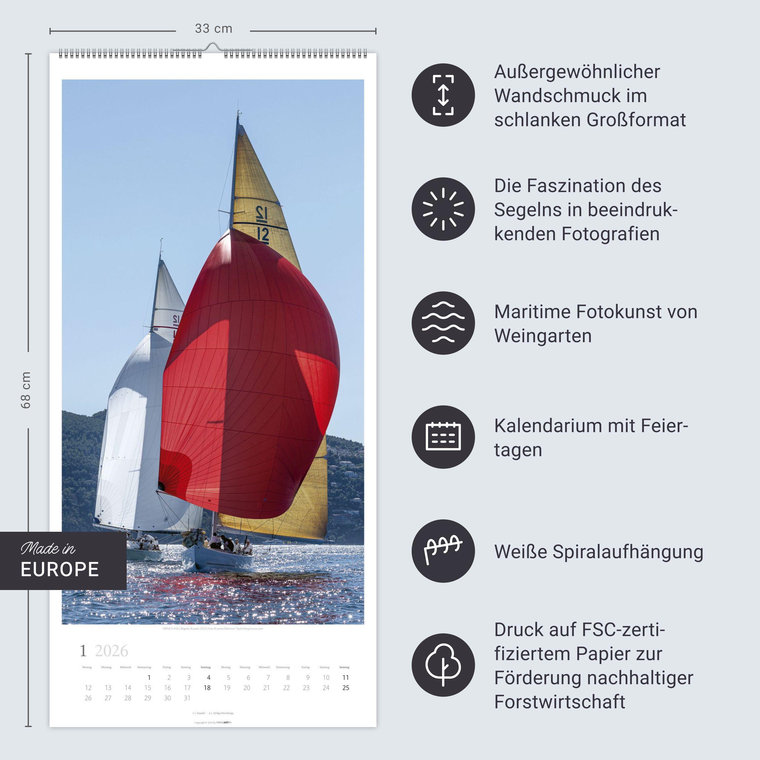 Beispielinhalt (Bild) Under Sail Kalender 2026