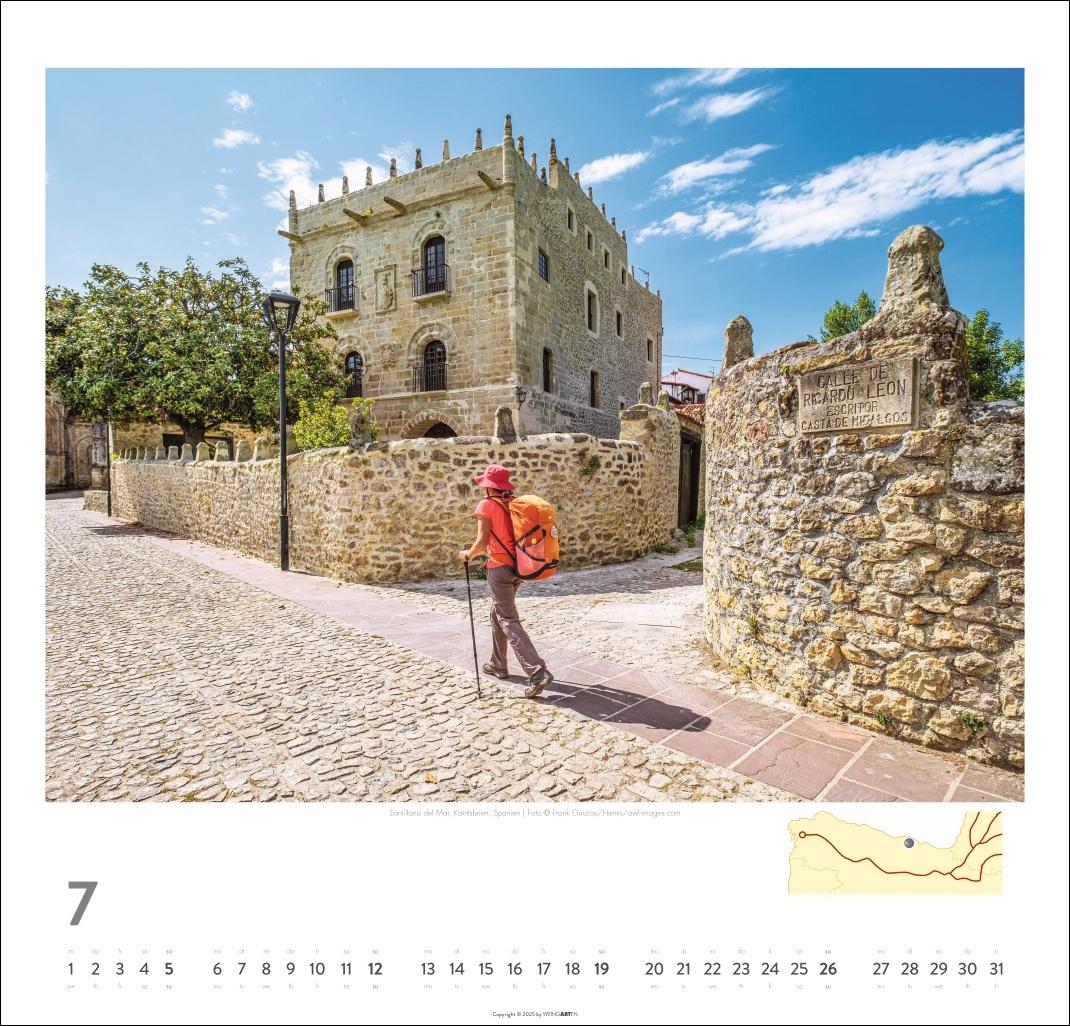 Beispielinhalt (Bild) Auf dem Jakobsweg Kalender 2026 - El Camino