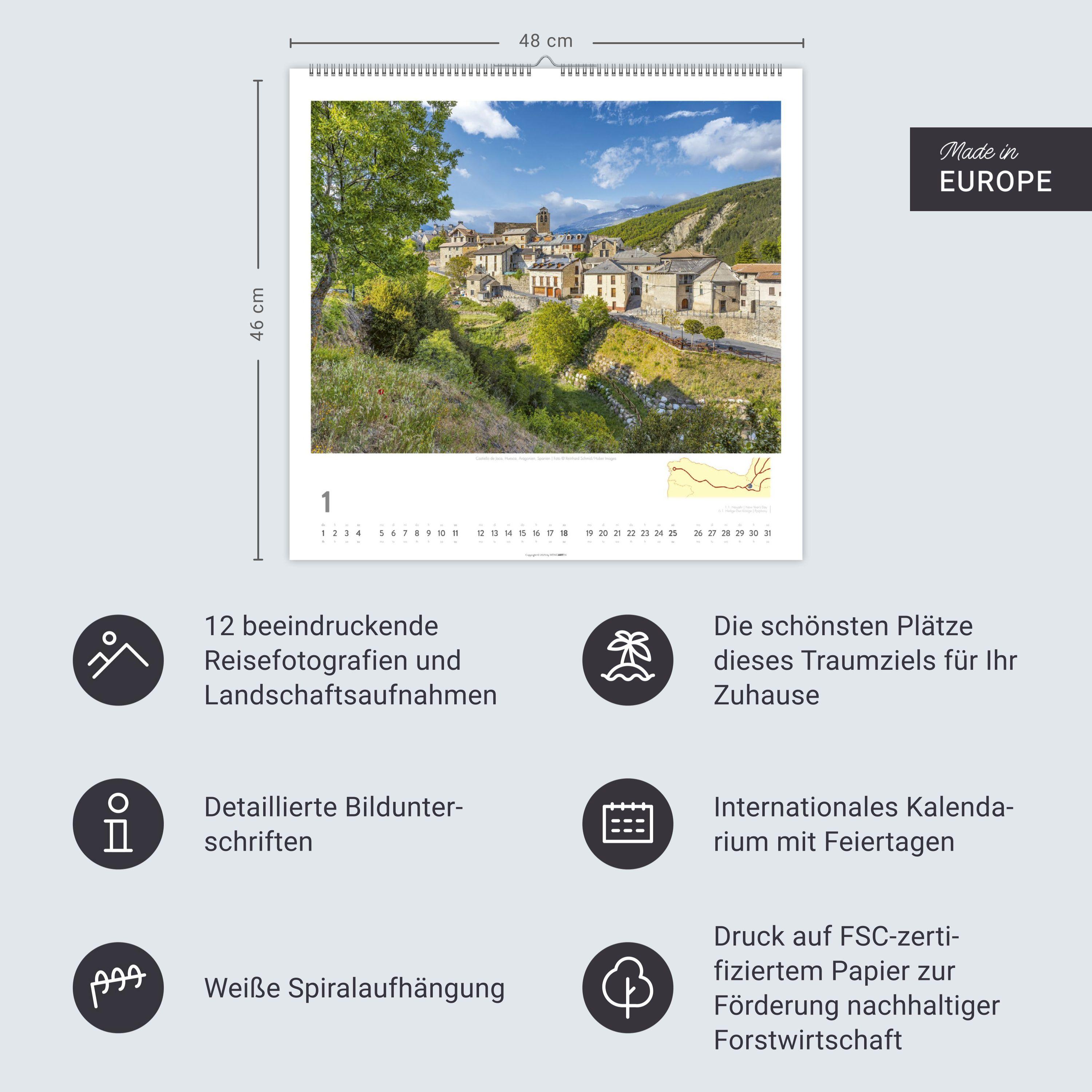 Beispielinhalt (Bild) Auf dem Jakobsweg Kalender 2026 - El Camino
