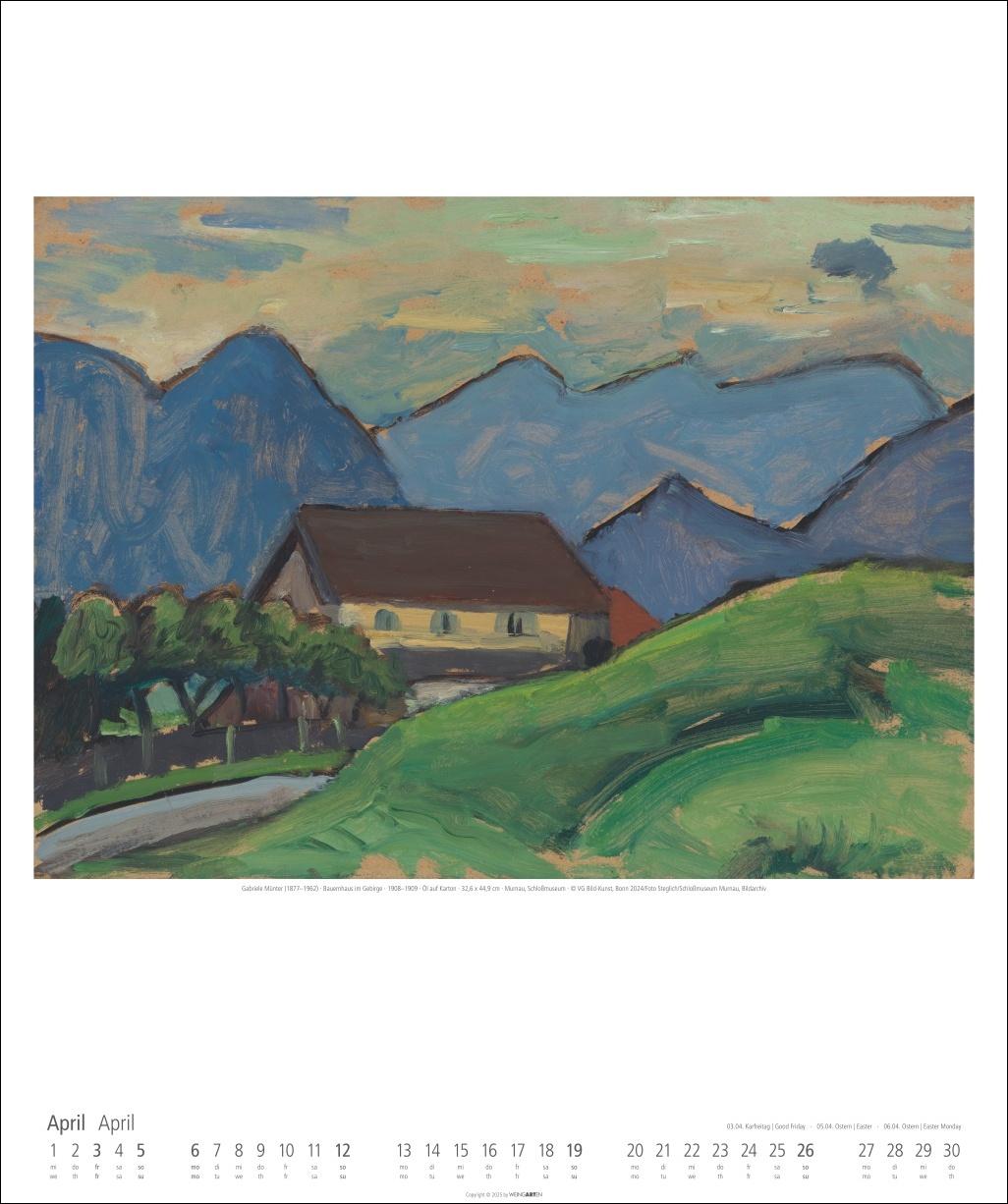 Beispielinhalt (Bild) Gabriele Münter Kalender 2026