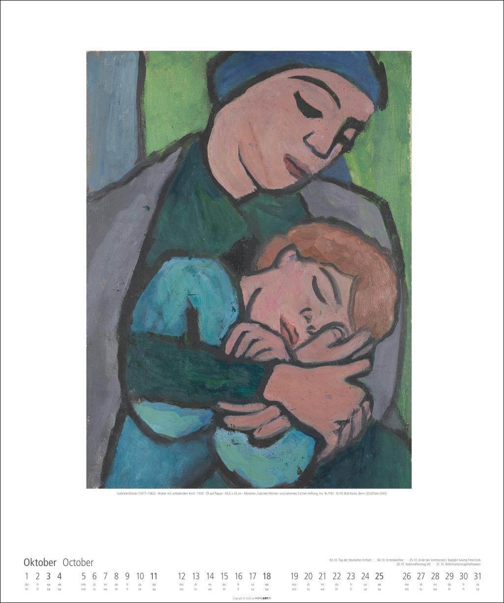 Beispielinhalt (Bild) Gabriele Münter Kalender 2026