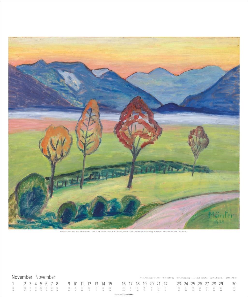 Beispielinhalt (Bild) Gabriele Münter Kalender 2026