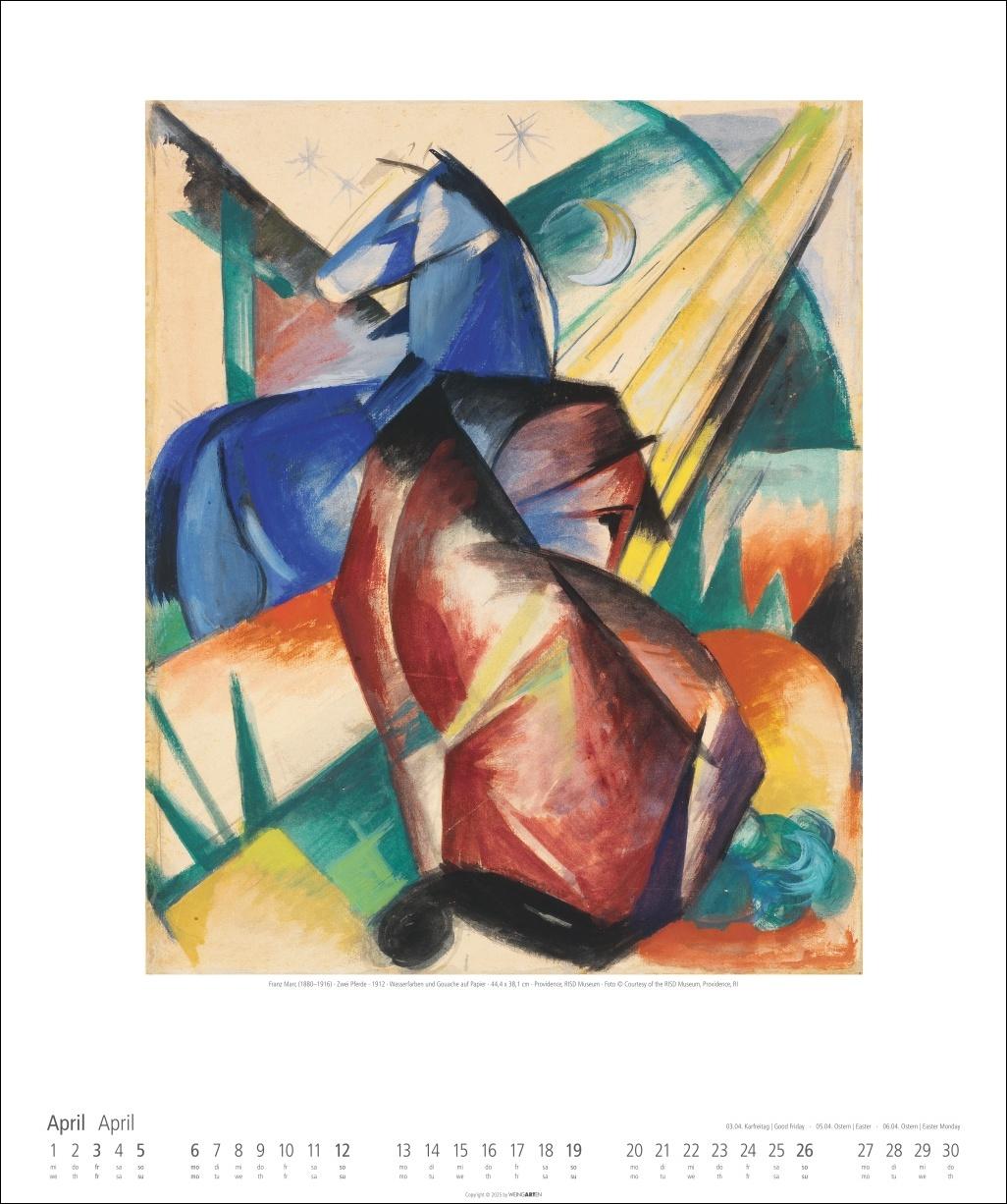 Beispielinhalt (Bild) Der Blaue Reiter Kalender 2026