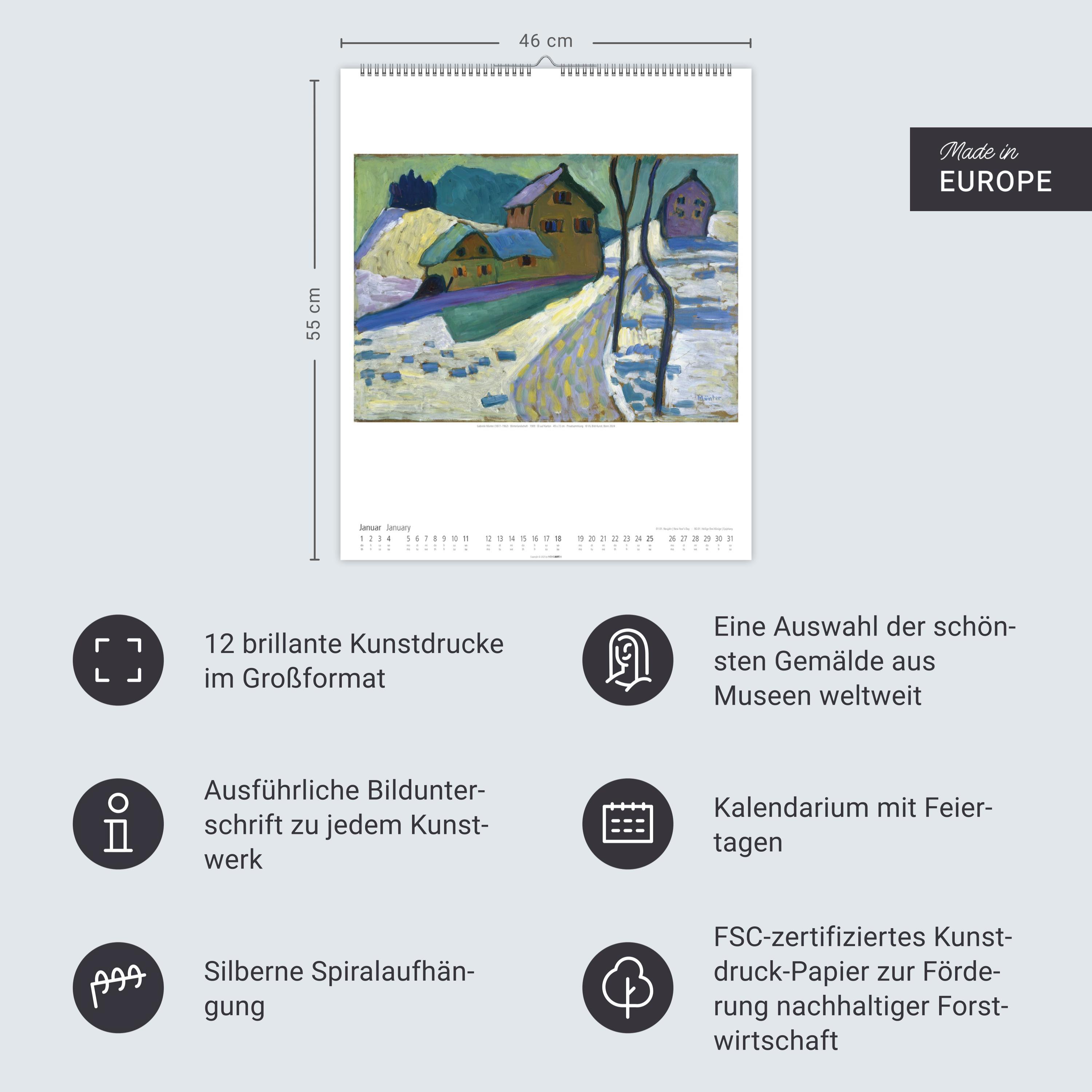 Beispielinhalt (Bild) Der Blaue Reiter Kalender 2026