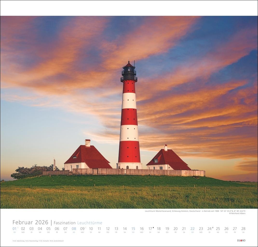 Beispielinhalt (Bild) Faszination Leuchttürme Edition Kalender 2026 - An den Grenzen der Landschaft