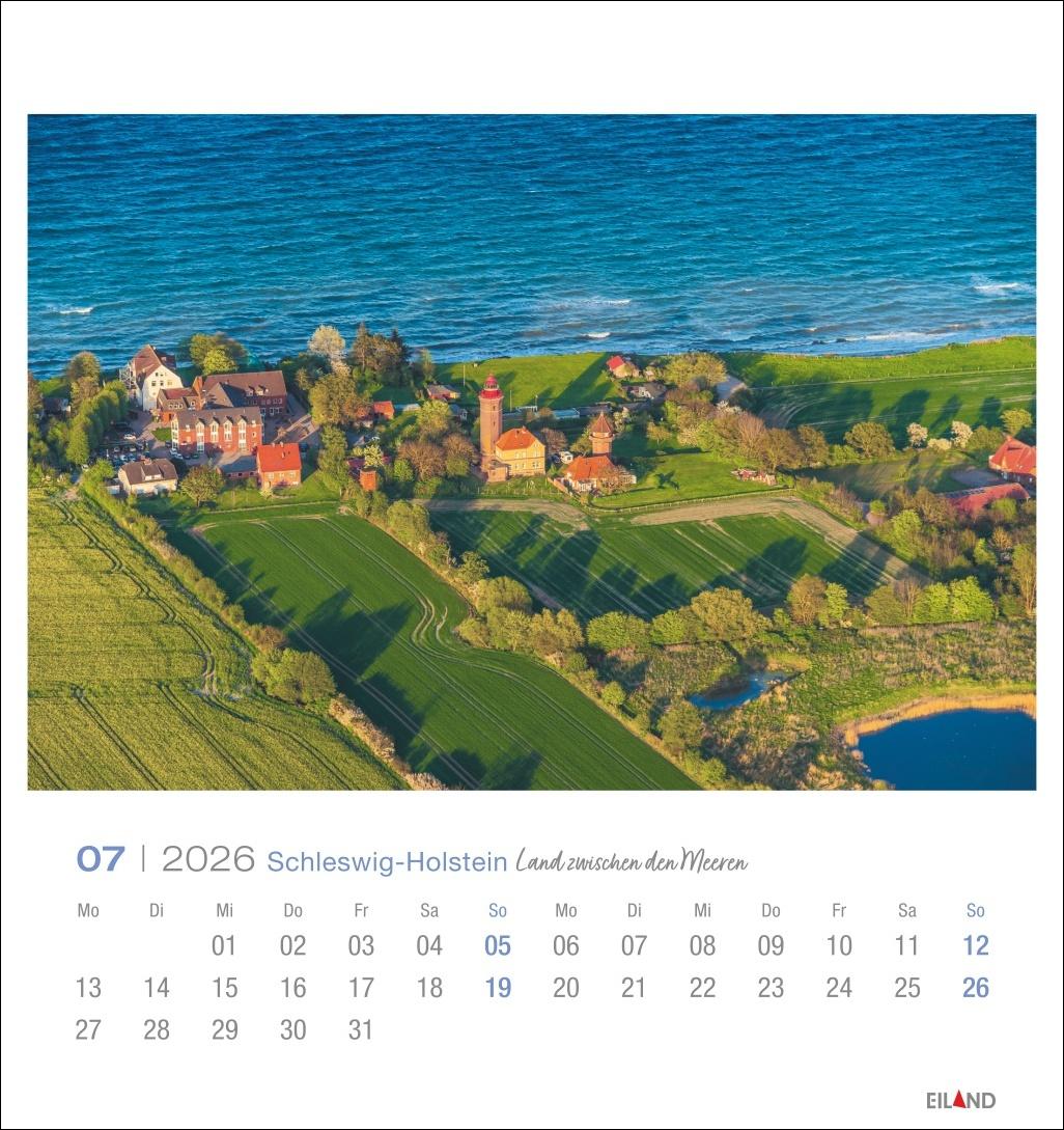 Beispielinhalt (Bild) Schleswig-Holstein Postkartenkalender 2026 - Land zwischen den Meeren