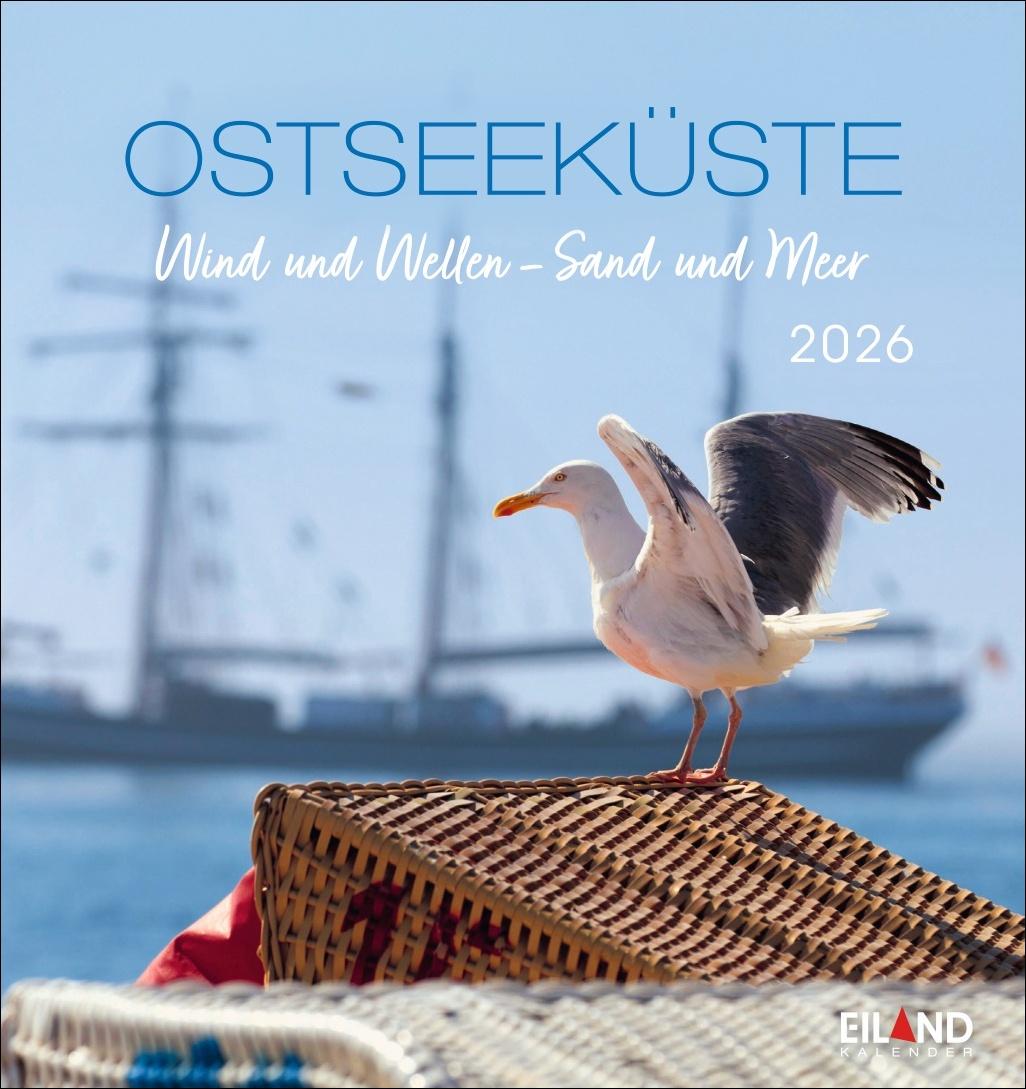Vorderes Coverbild Ostseeküste Postkartenkalender 2026 - Wind und Wellen - Sand und Meer