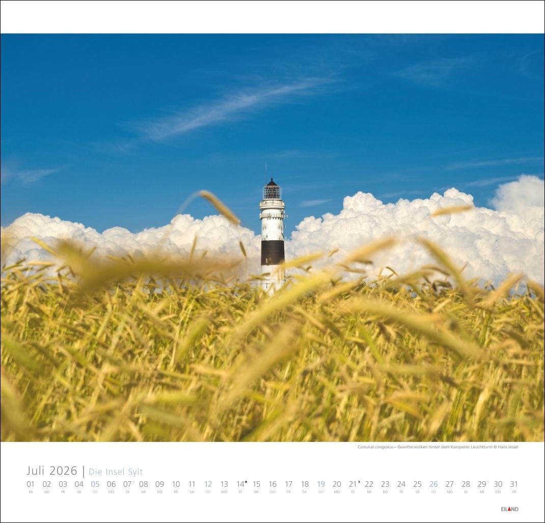 Beispielinhalt (Bild) Die Insel Sylt Edition Kalender 2026 - Hans Jessel