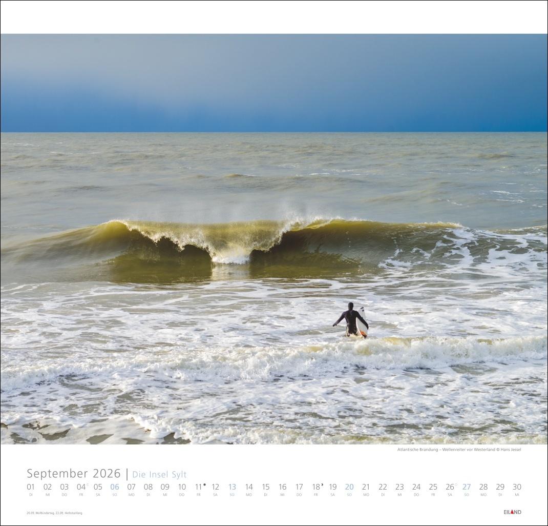 Beispielinhalt (Bild) Die Insel Sylt Edition Kalender 2026 - Hans Jessel