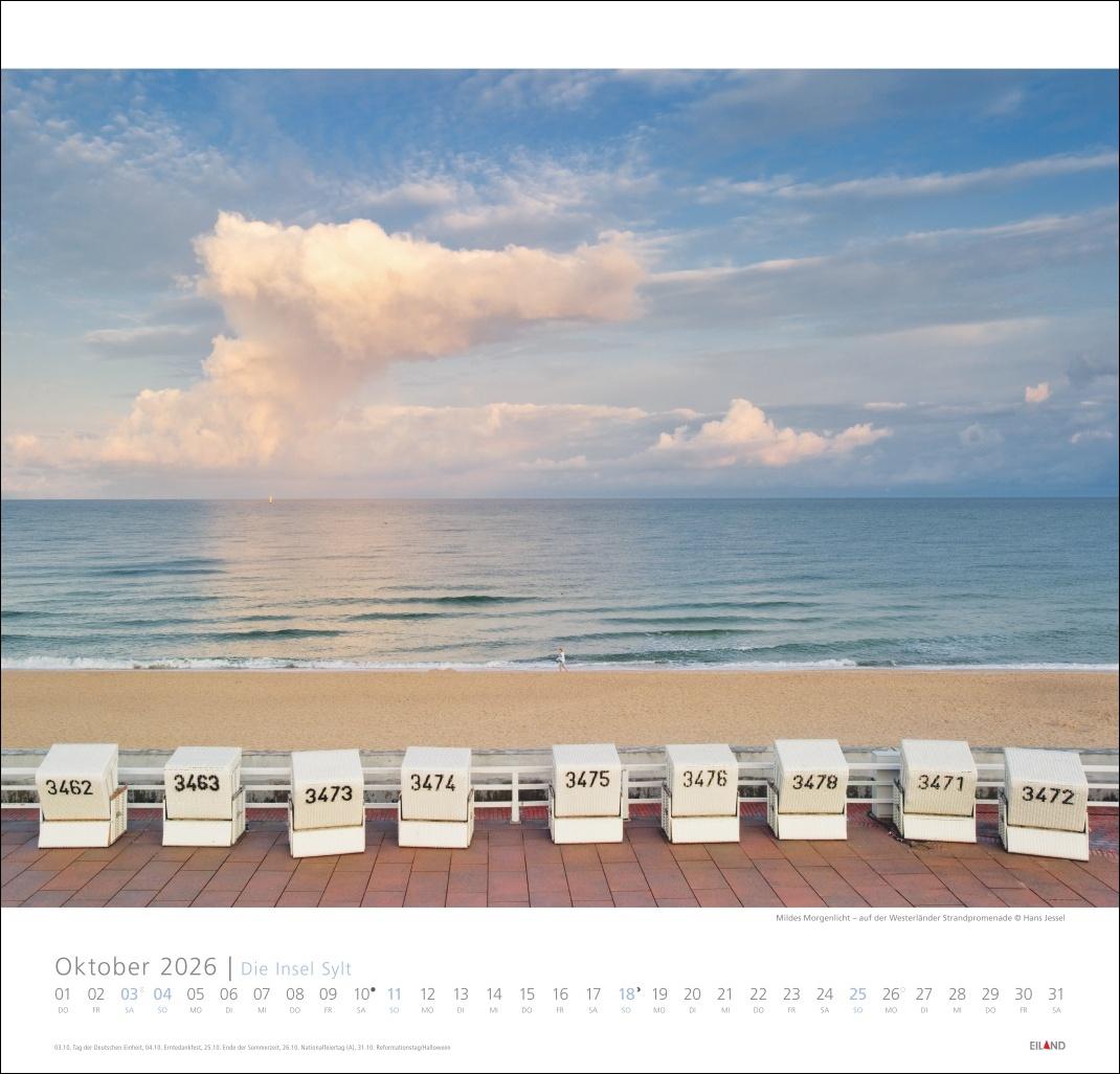 Beispielinhalt (Bild) Die Insel Sylt Edition Kalender 2026 - Hans Jessel